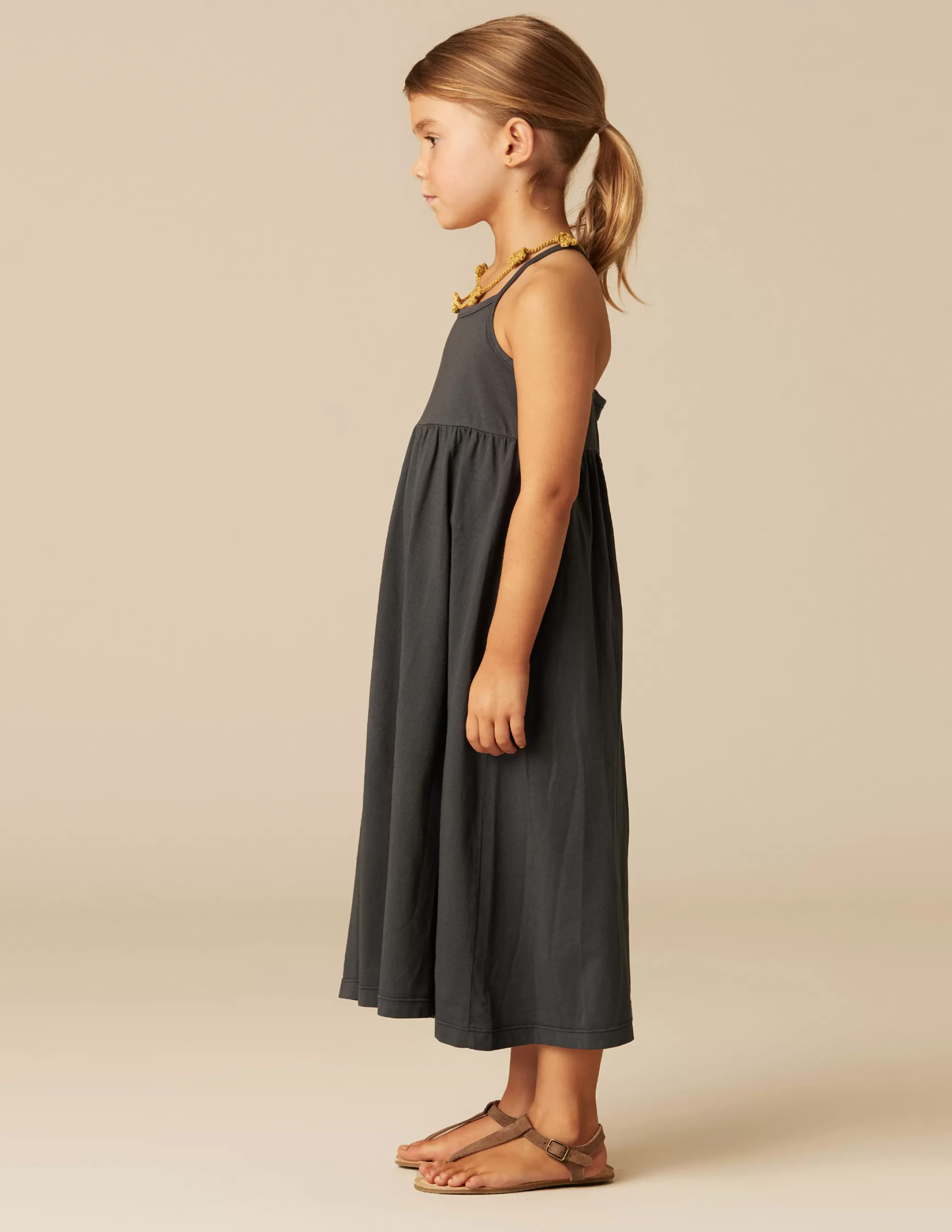 Nicoli ANTHRACITE COTTON DRESS< Dresses