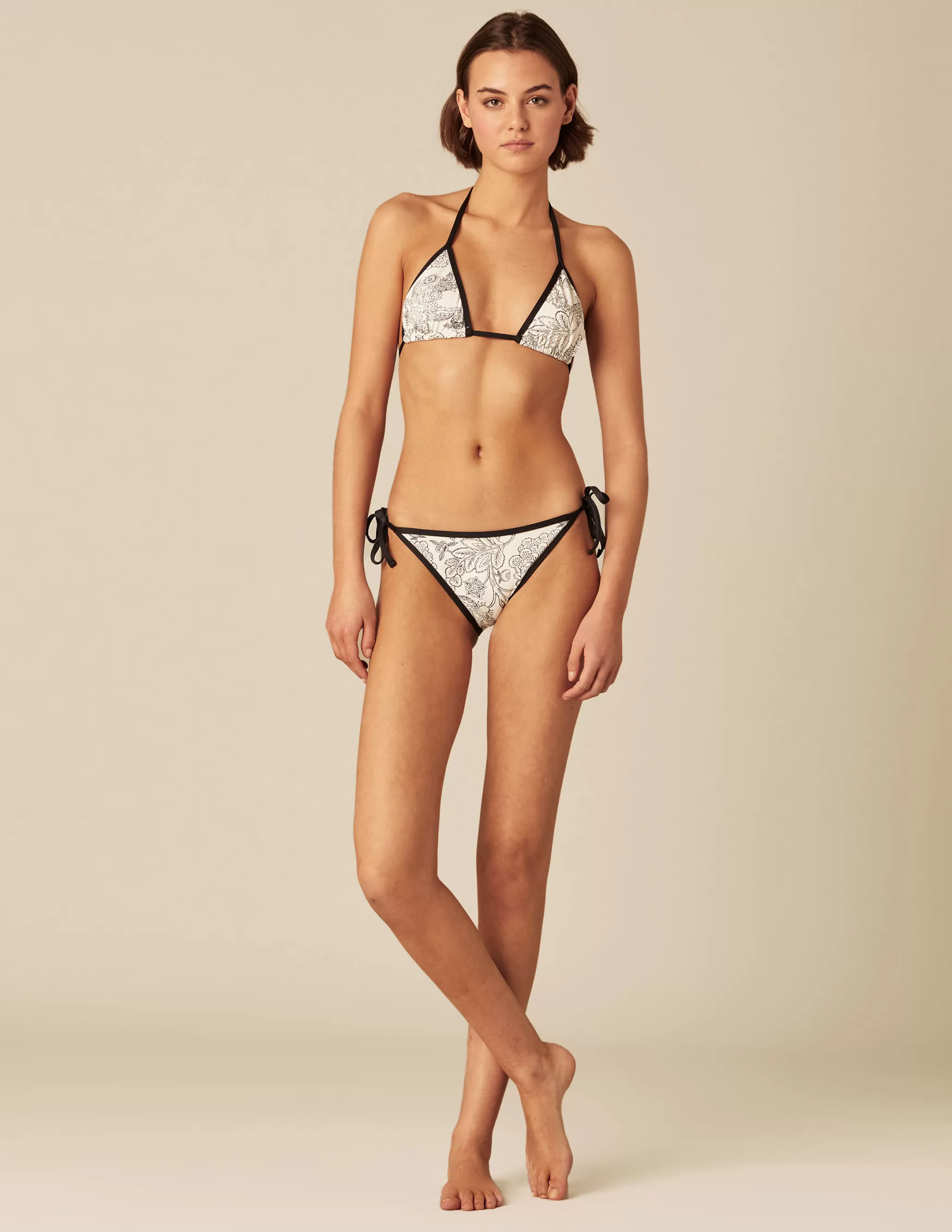 Nicoli ANTHRACITE FLOWER BIKINI< Swimwear