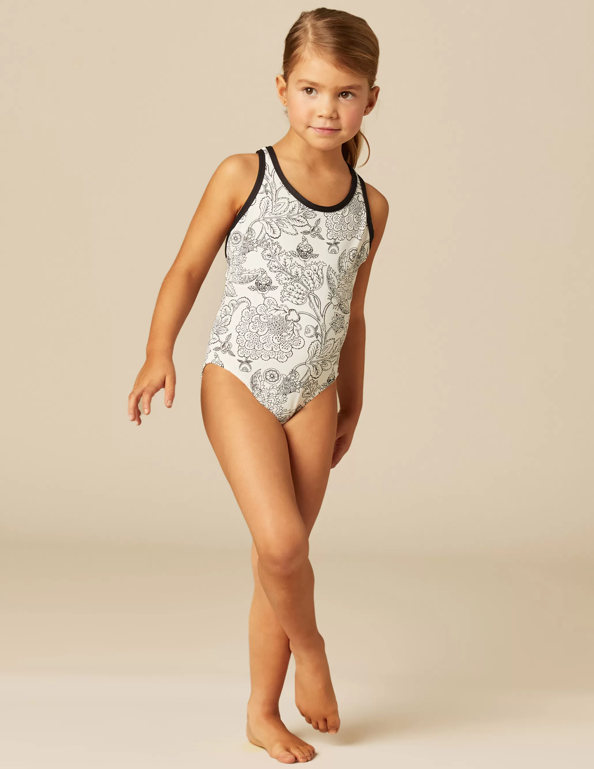 Nicoli ANTHRACITE FLOWER SWIMSUIT< Swimwear