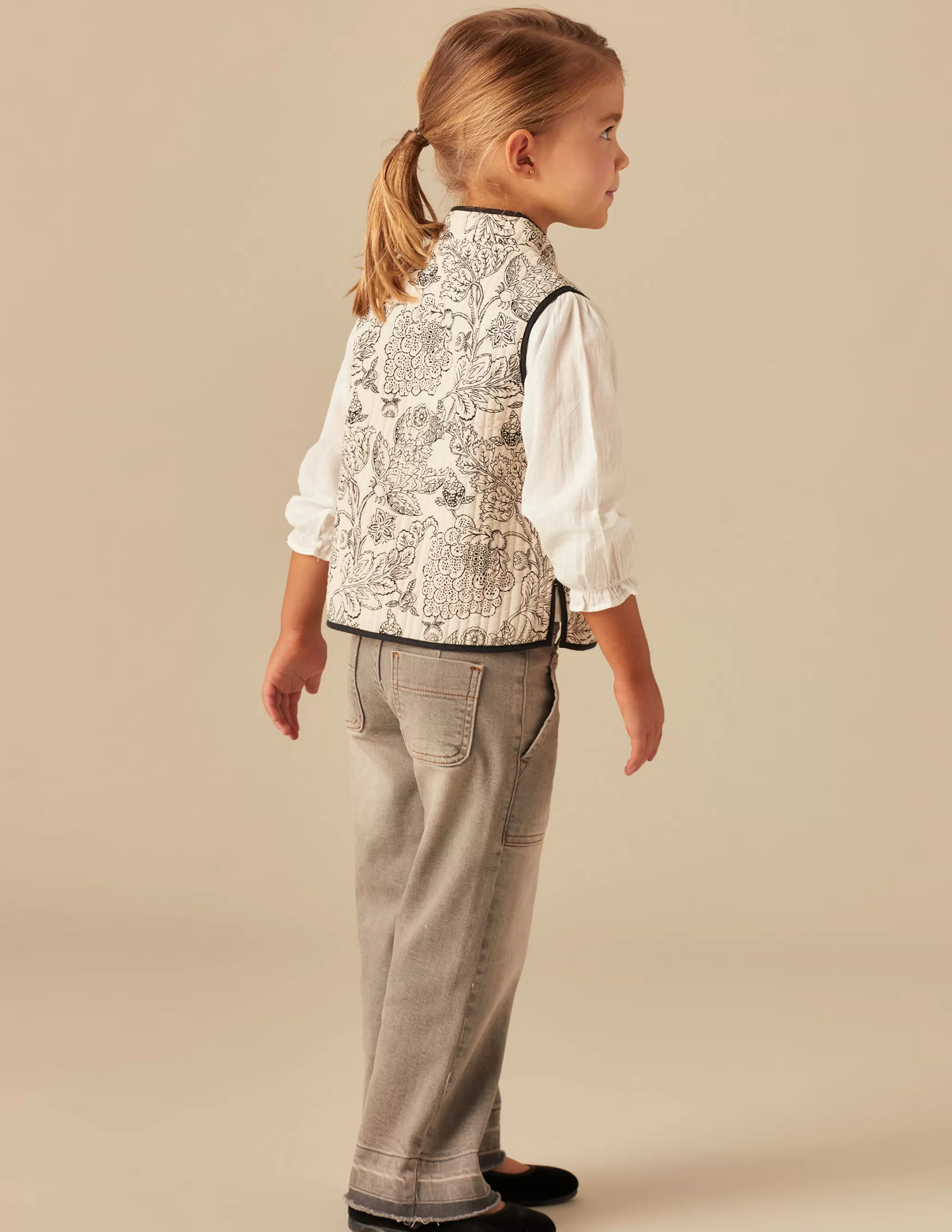 Nicoli ANTHRACITE FLOWER WAISTCOAT< Waistcoats