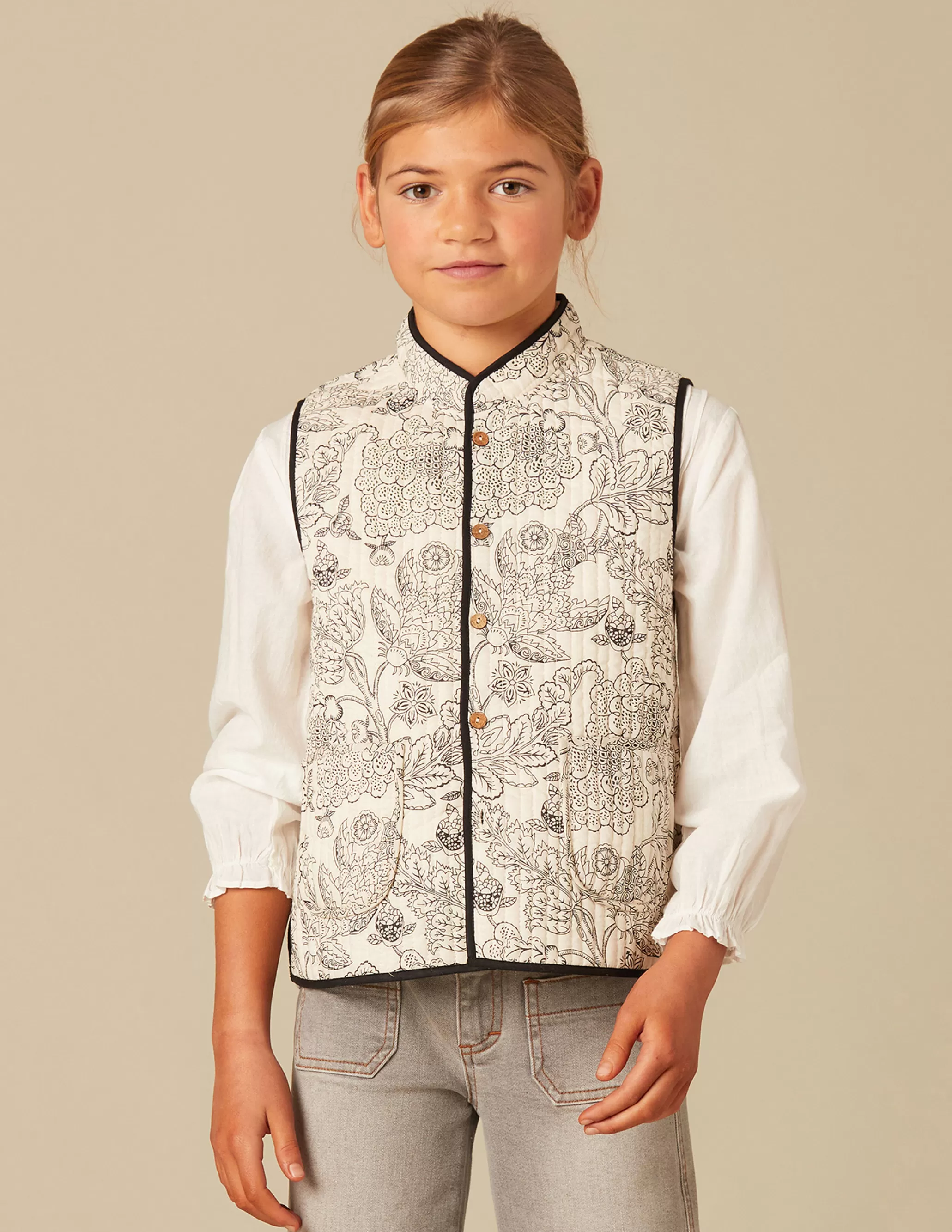 Nicoli ANTHRACITE FLOWER WAISTCOAT< Waistcoats