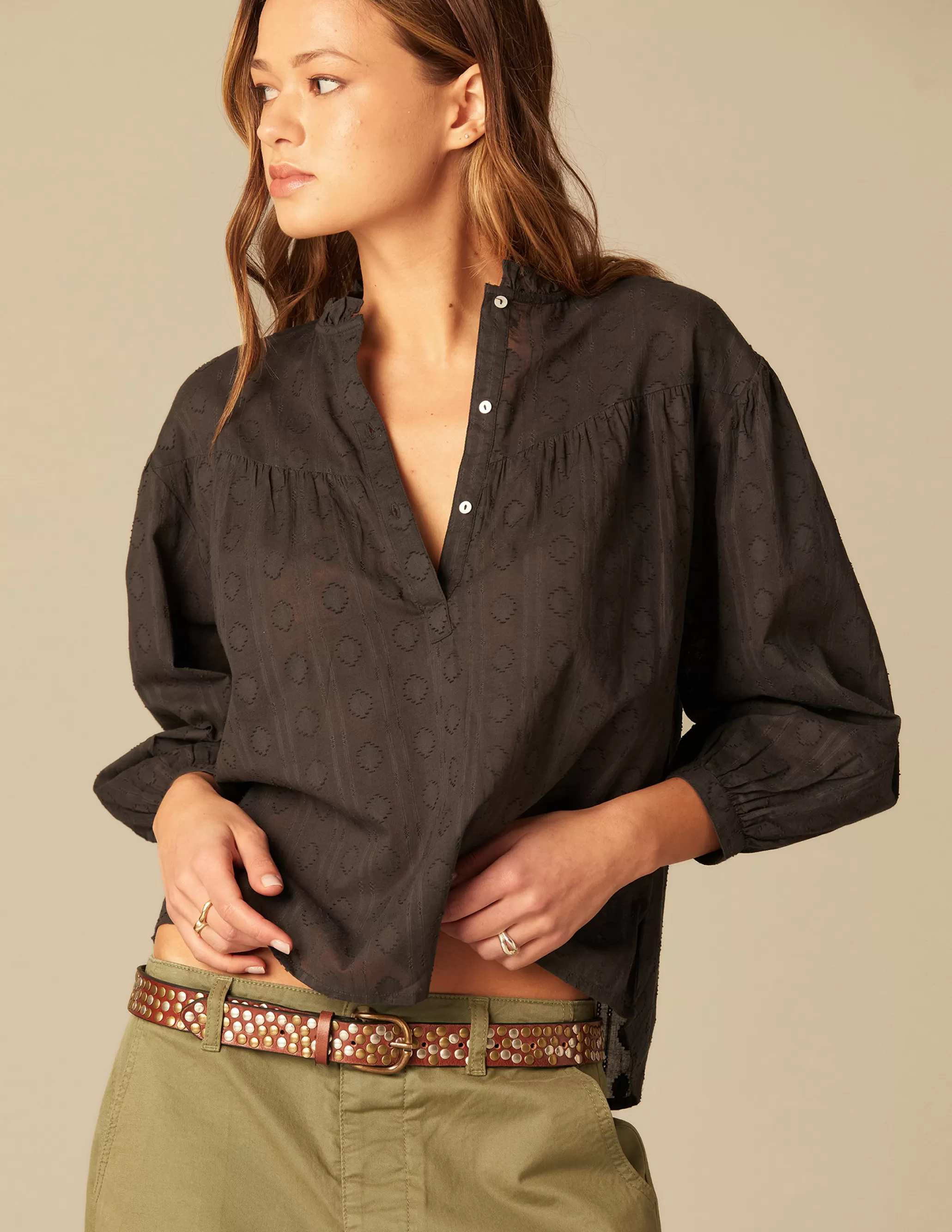 Nicoli ANTHRACITE SHIRT< Shirts & Blouses