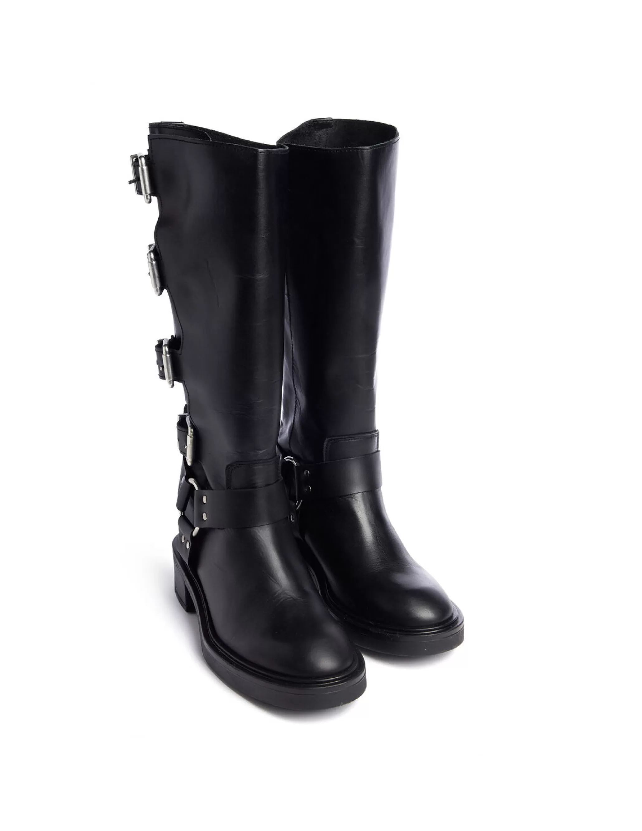 Nicoli Black Boots With Buckles< Shoes