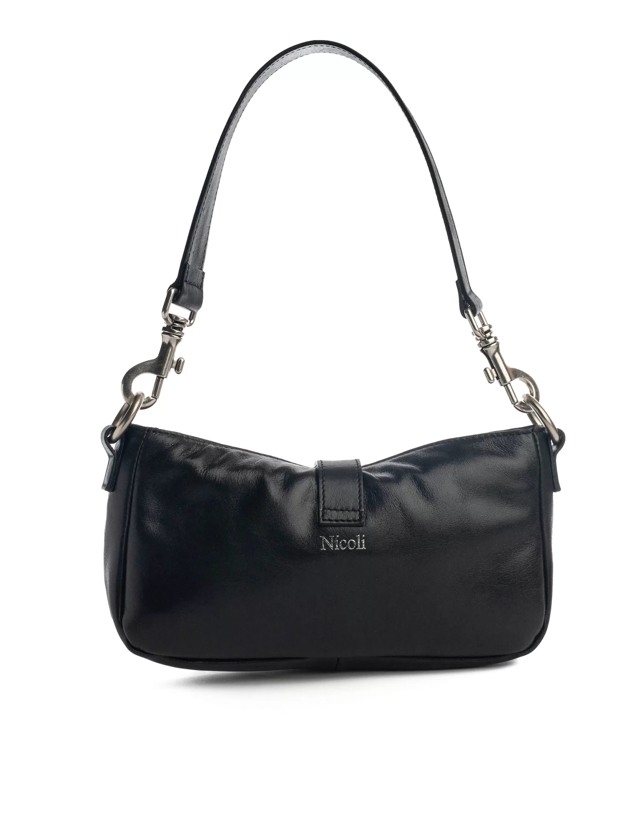 Nicoli Black Buckle Bag< Bags