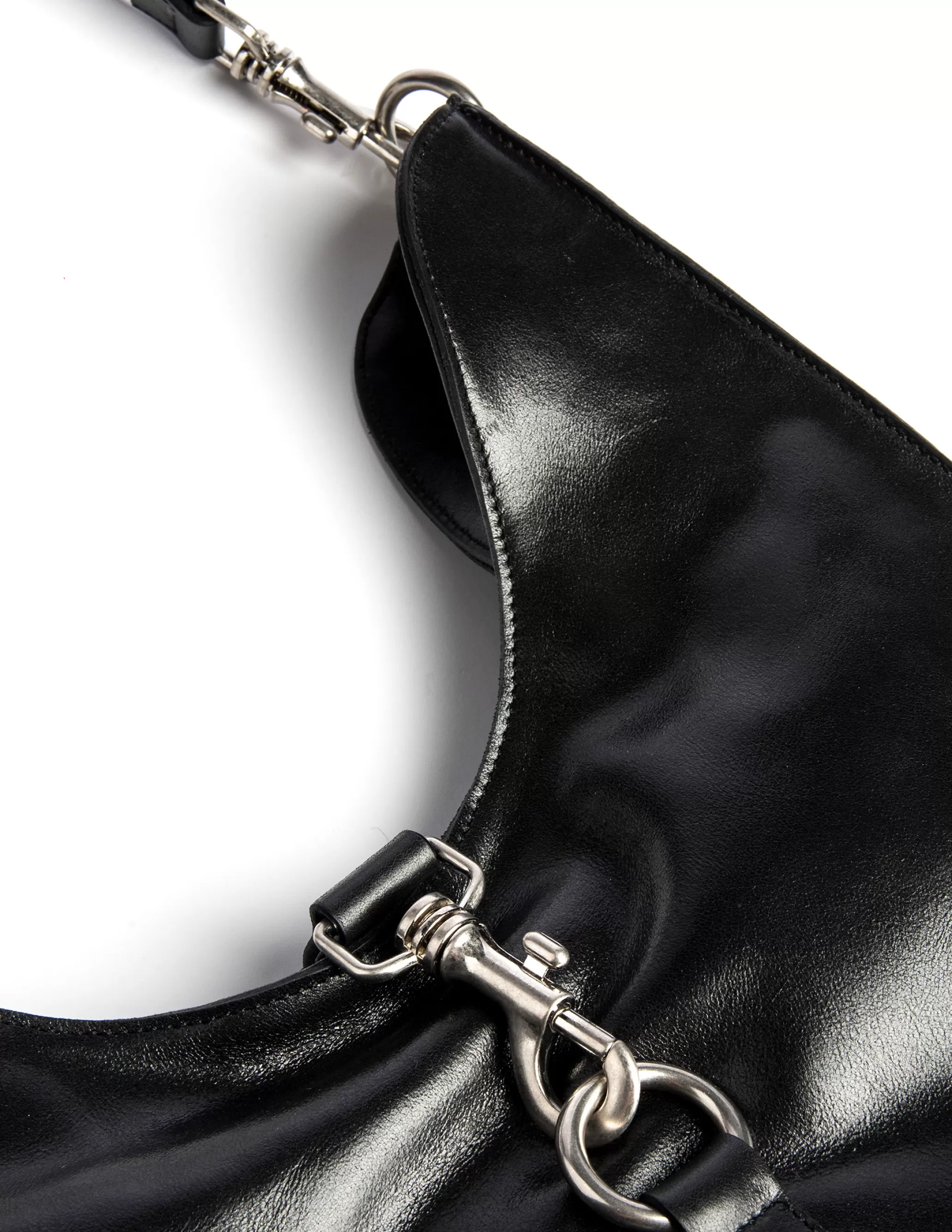 Nicoli BLACK BUCKLE SHOPPING BAG< Bags