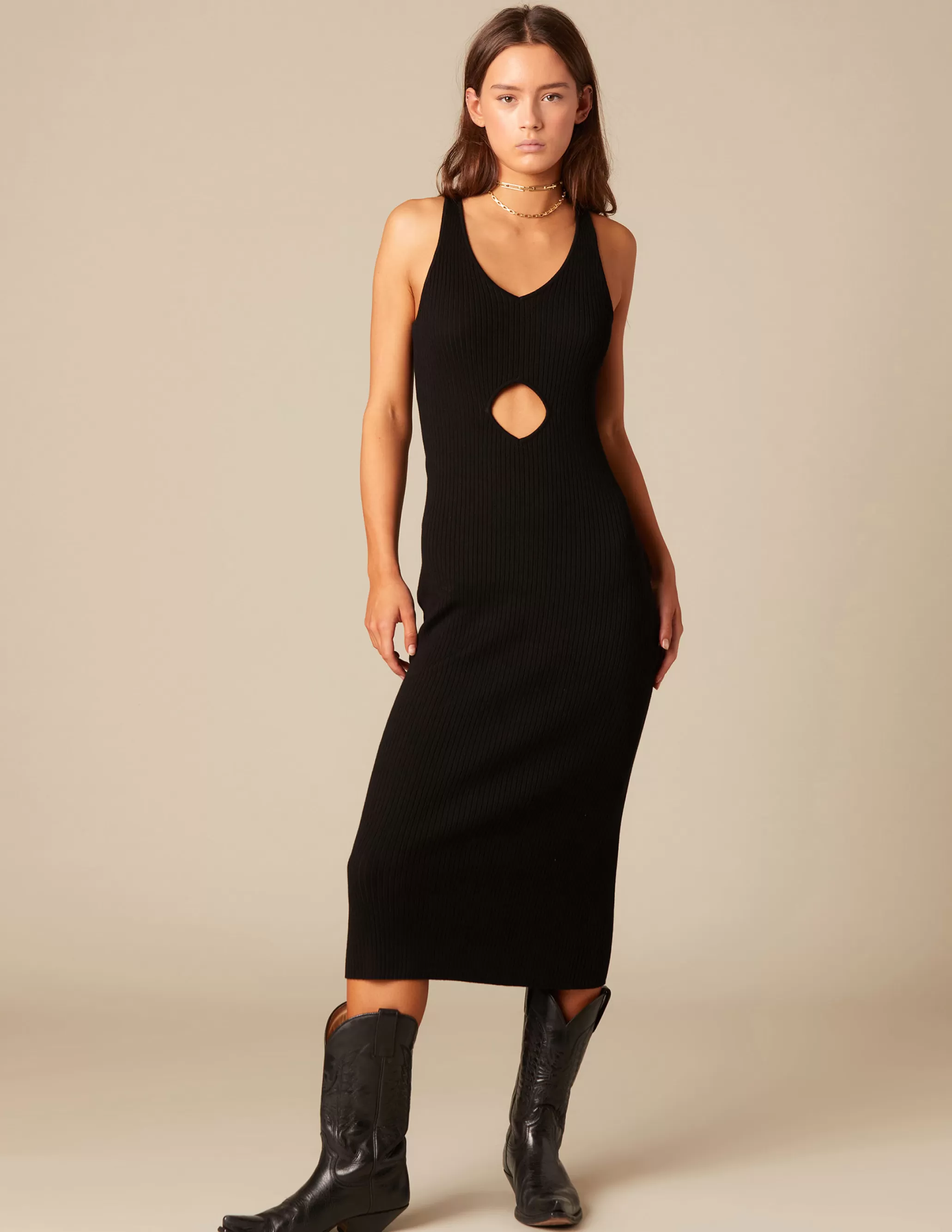 Nicoli BLACK OPEN DRESS< Dresses