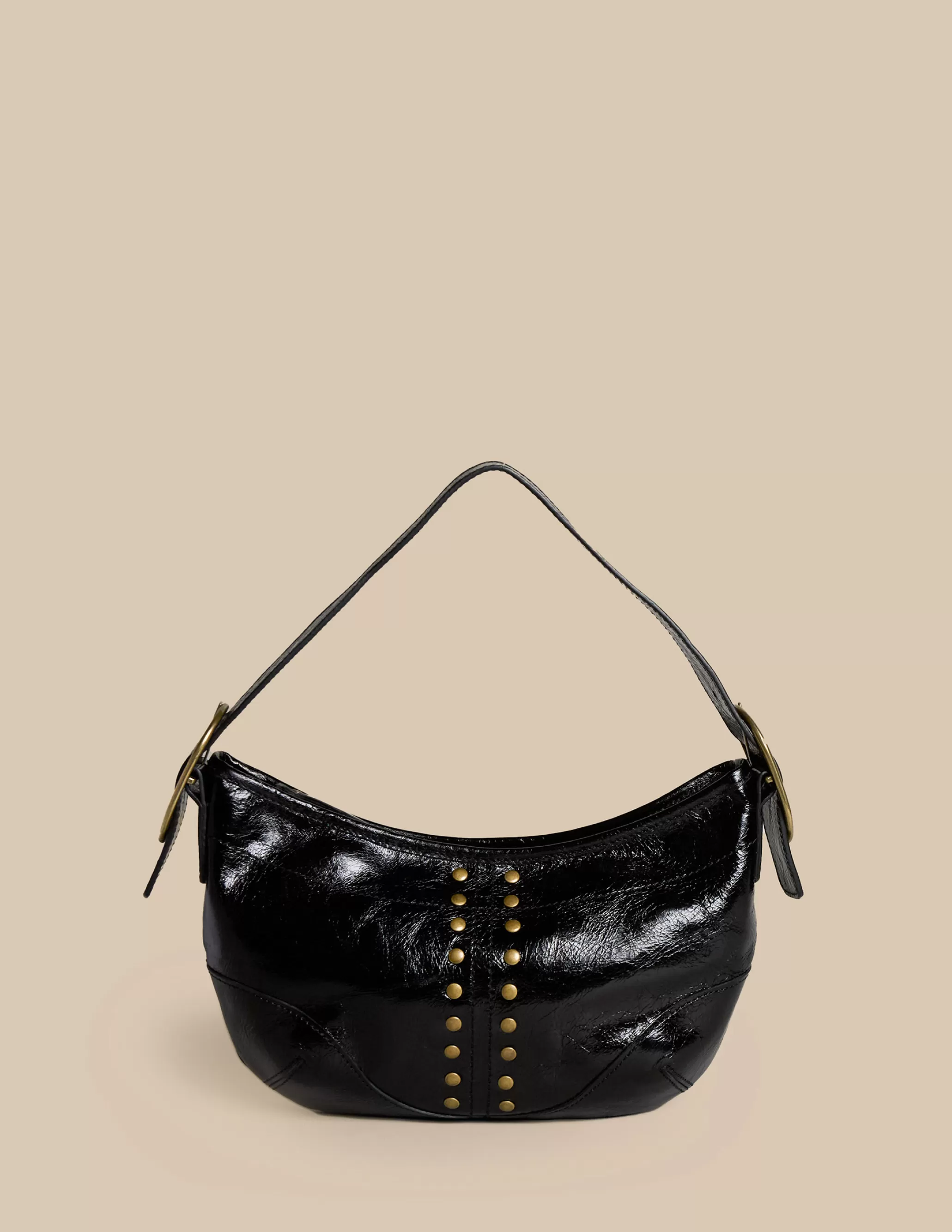 Nicoli BLACK STUDDED BAG< Bags