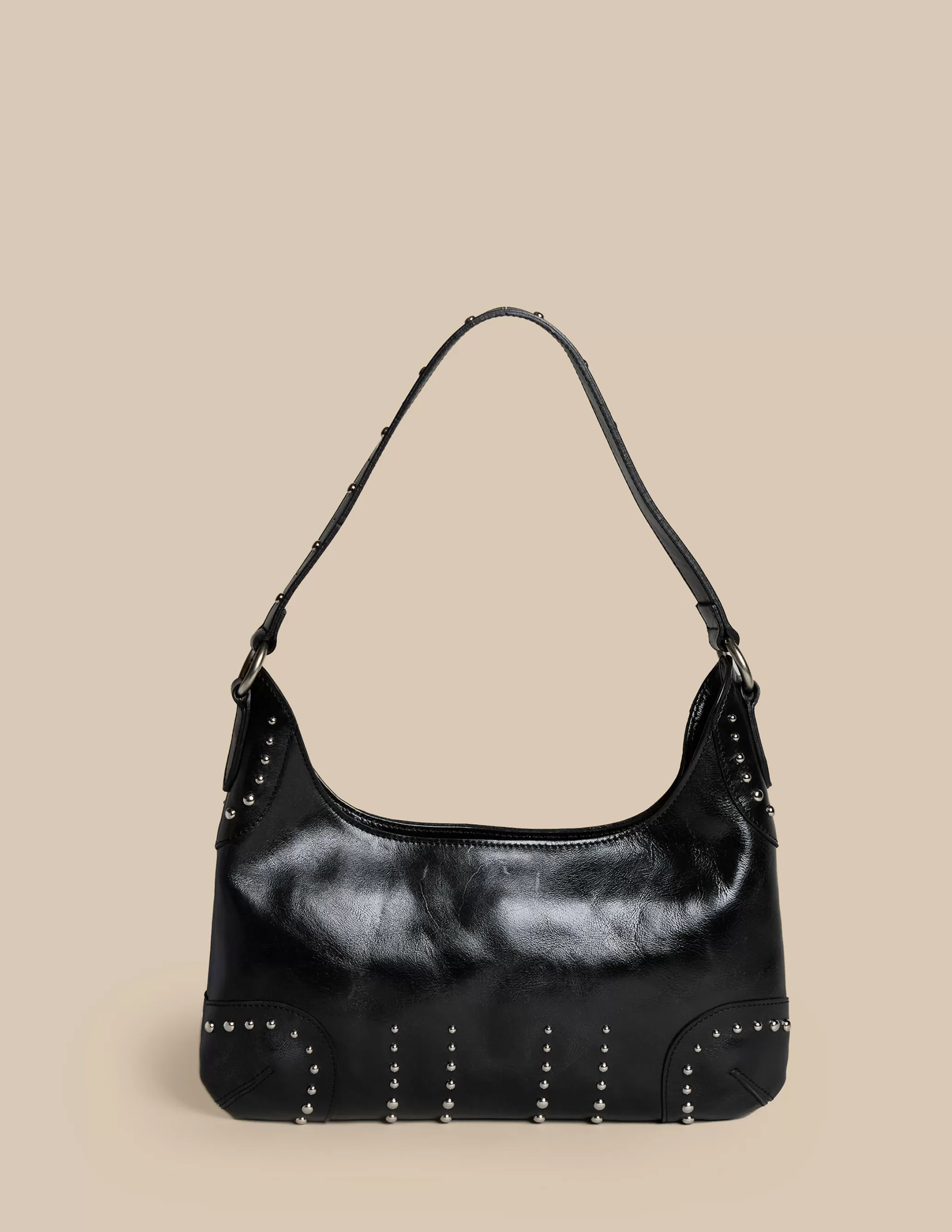 Nicoli BLACK STUDDED ROCK BAG< Bags