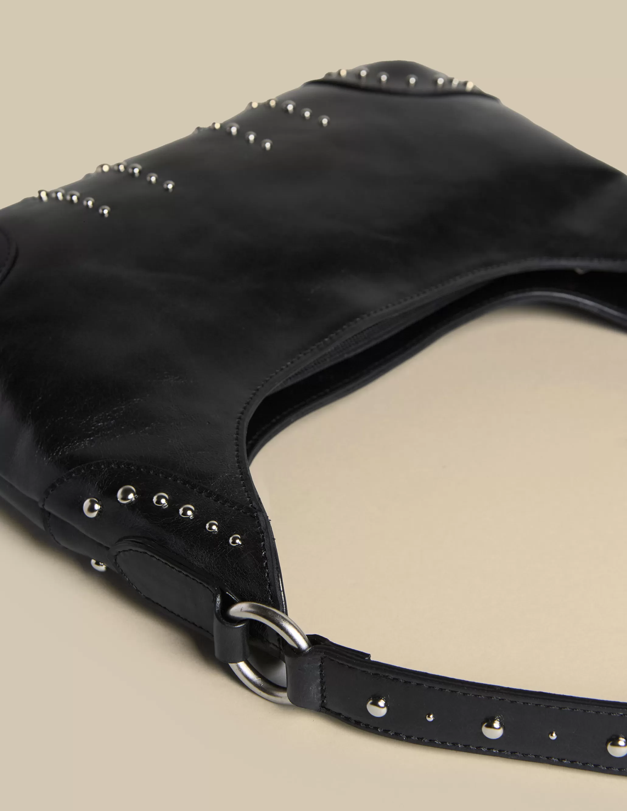 Nicoli BLACK STUDDED ROCK BAG< Bags