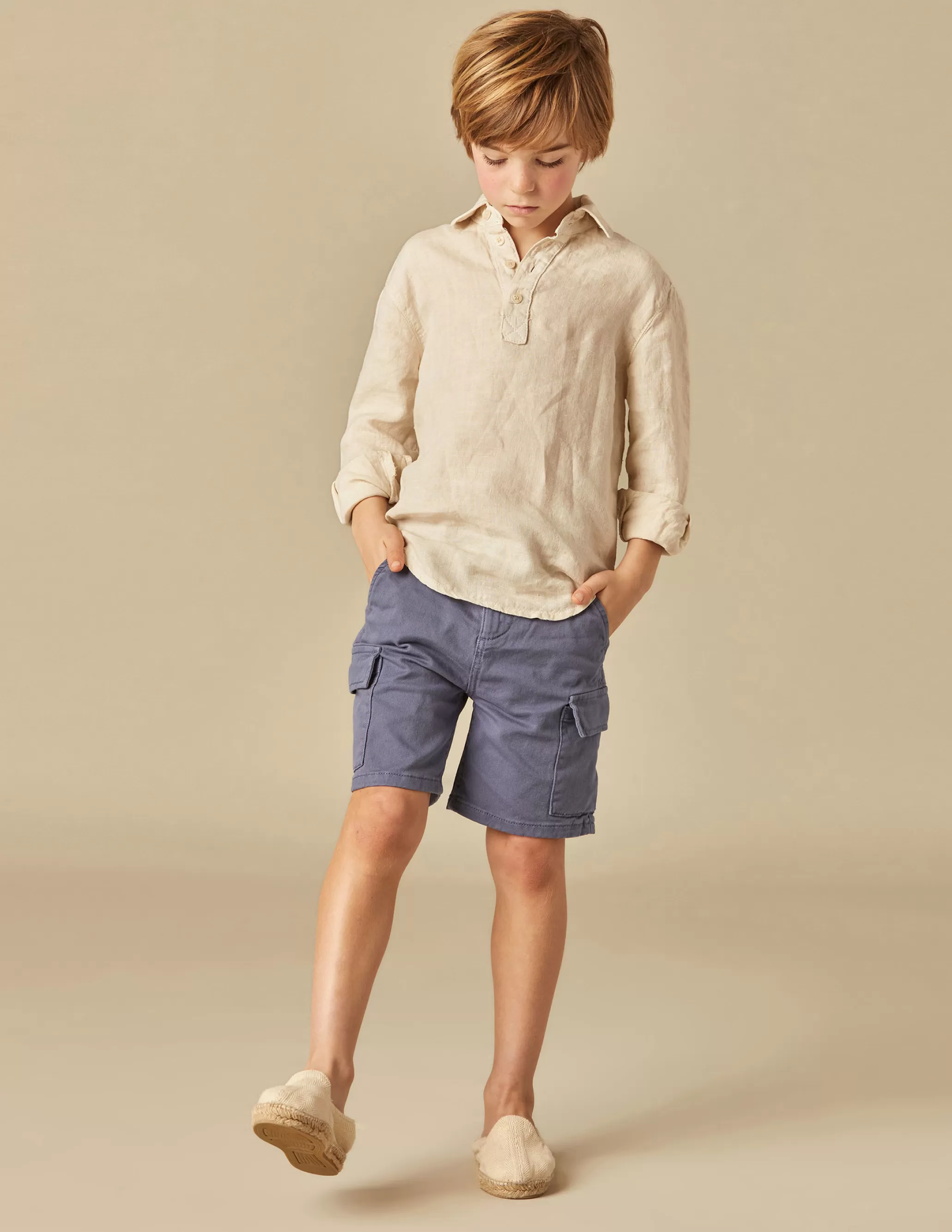 Nicoli BLUE CARGO SHORTS<BOY Trousers