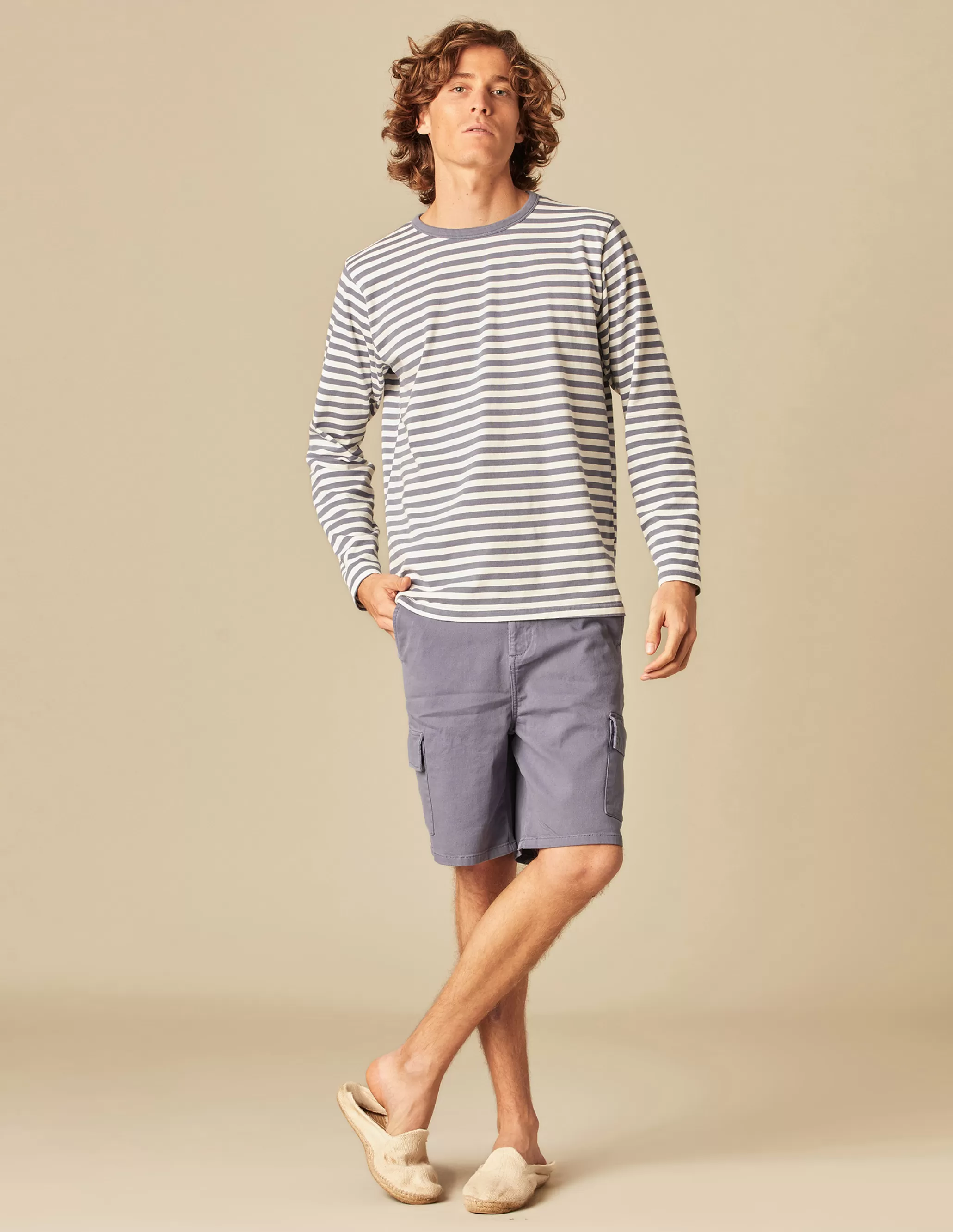 Nicoli BLUE CARGO SHORTS< Trousers