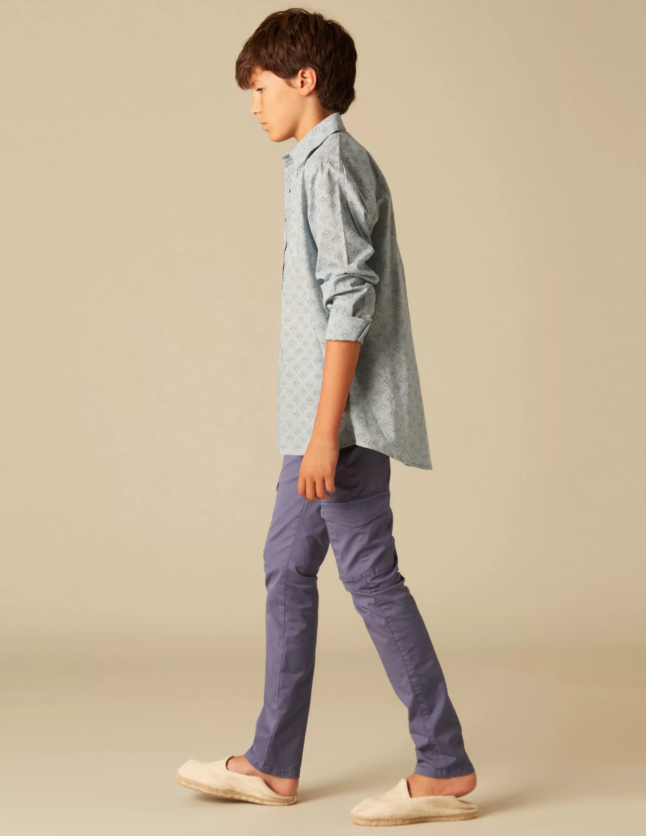 Nicoli BLUE CARGO TROUSERS< Trousers