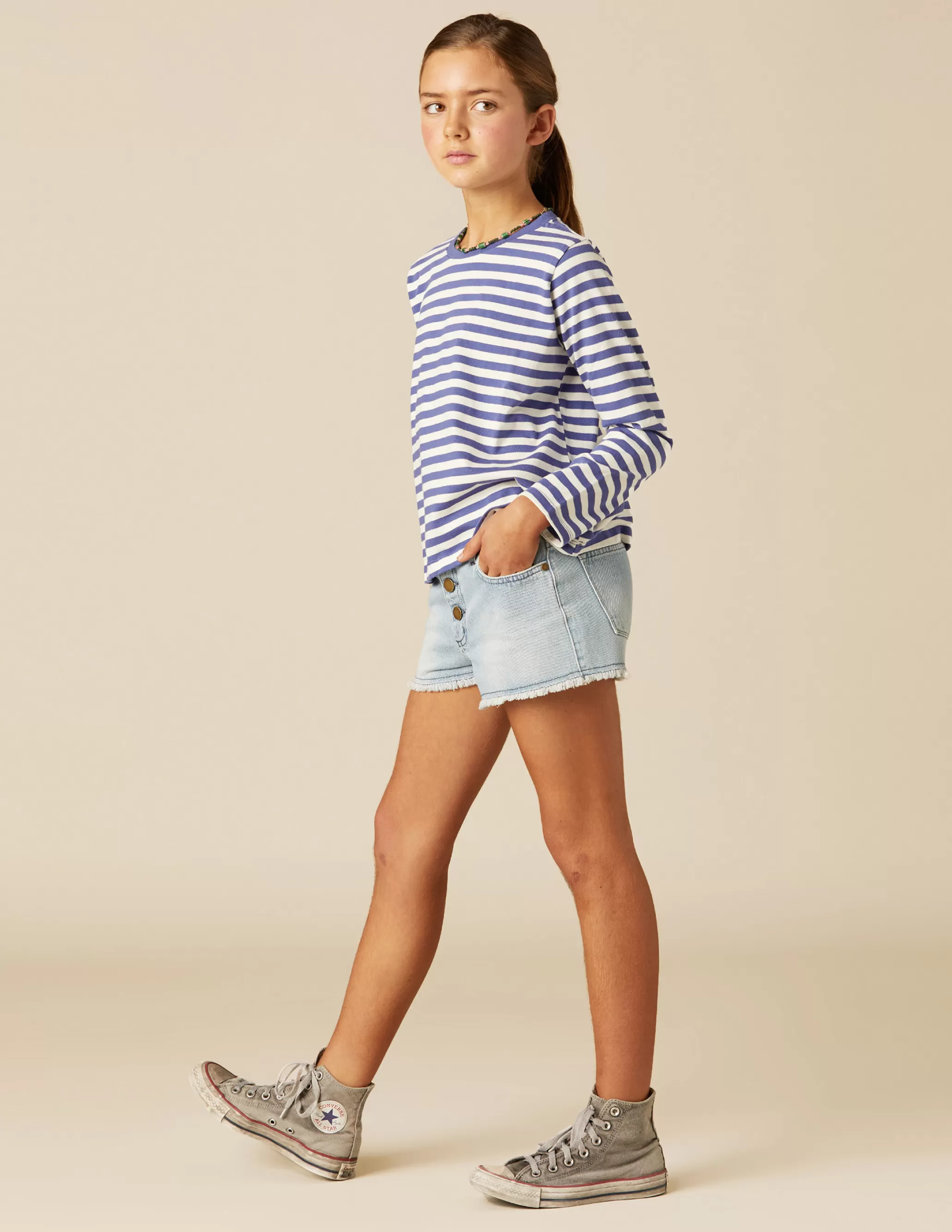 Nicoli BLUE DENIM SHORTS< Denim | Shorts