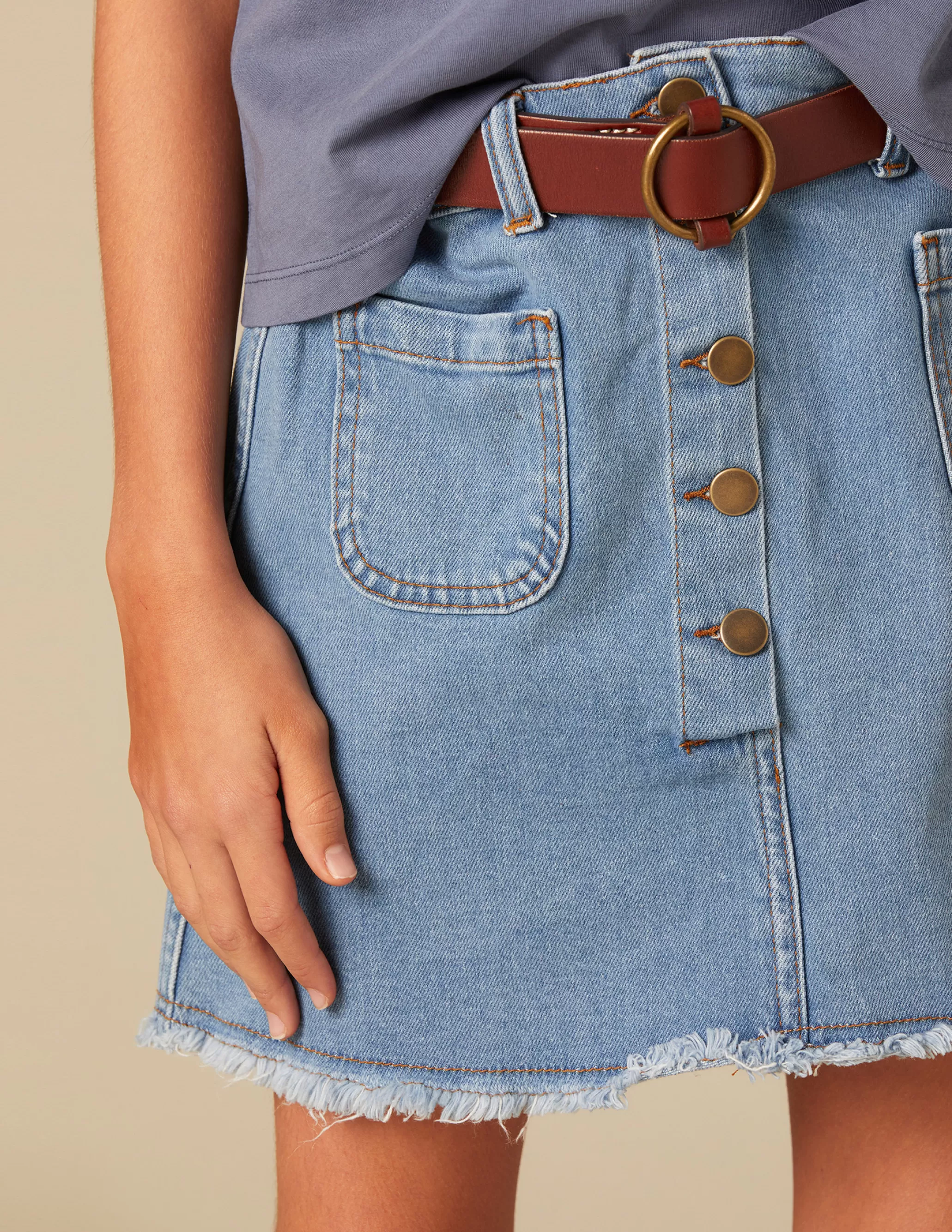 Nicoli BLUE DENIM SKIRT< Skirts | Denim