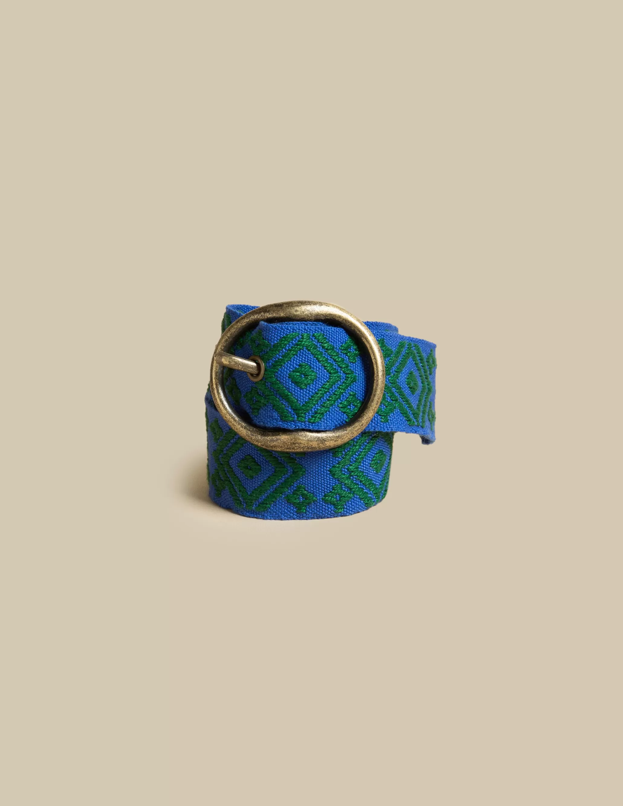 Nicoli BLUE ETHNIC BELT< Belts