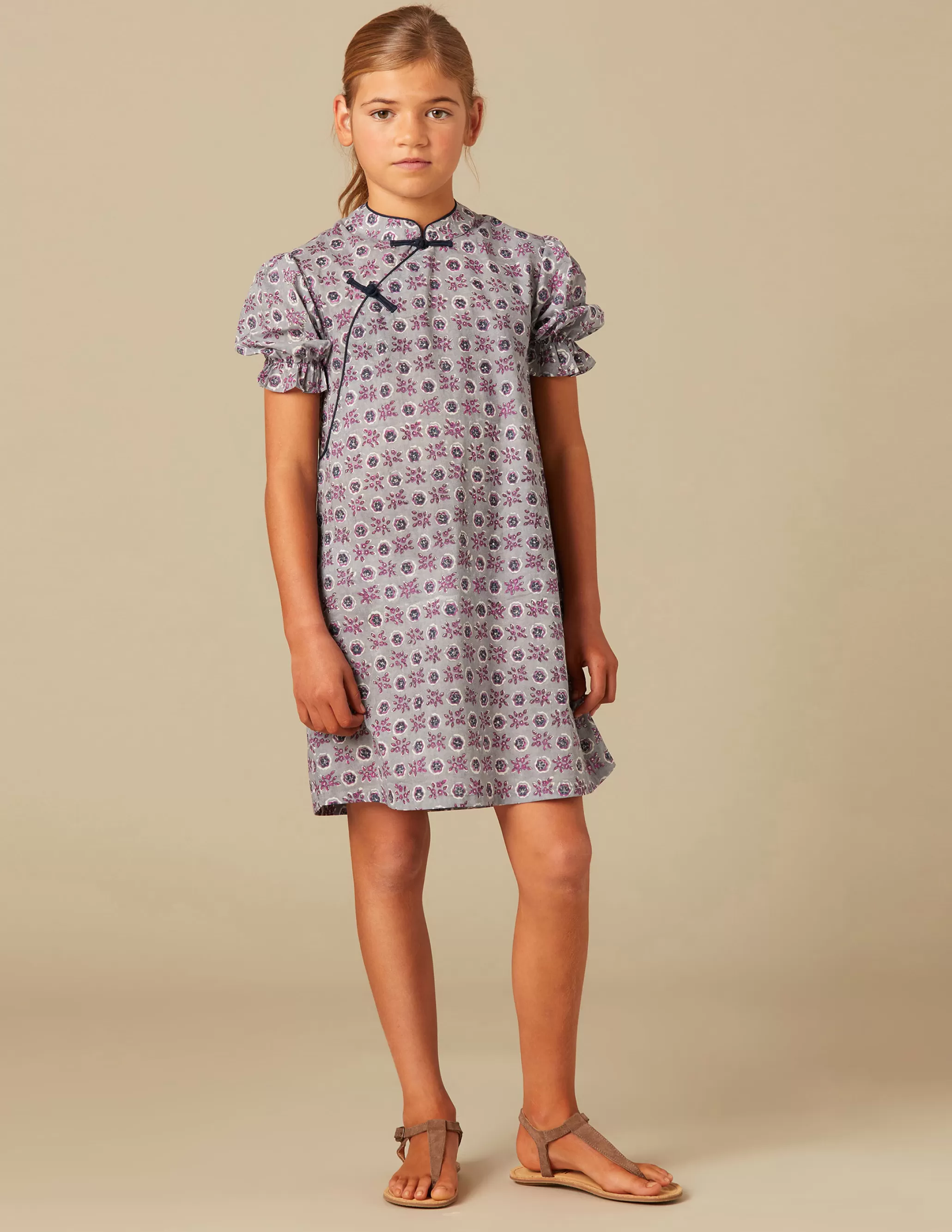 Nicoli BLUE FLORAL DRESS< Dresses