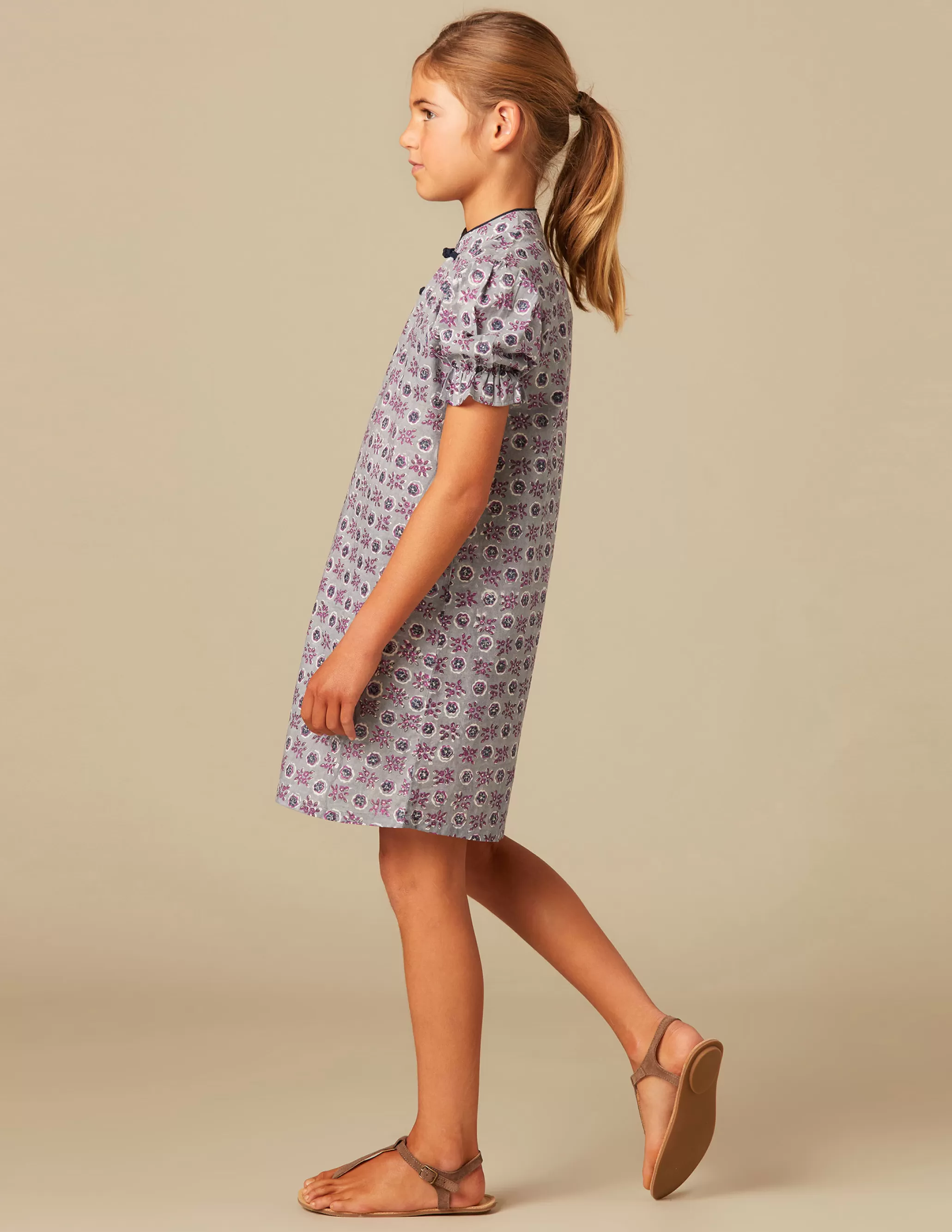 Nicoli BLUE FLORAL DRESS< Dresses