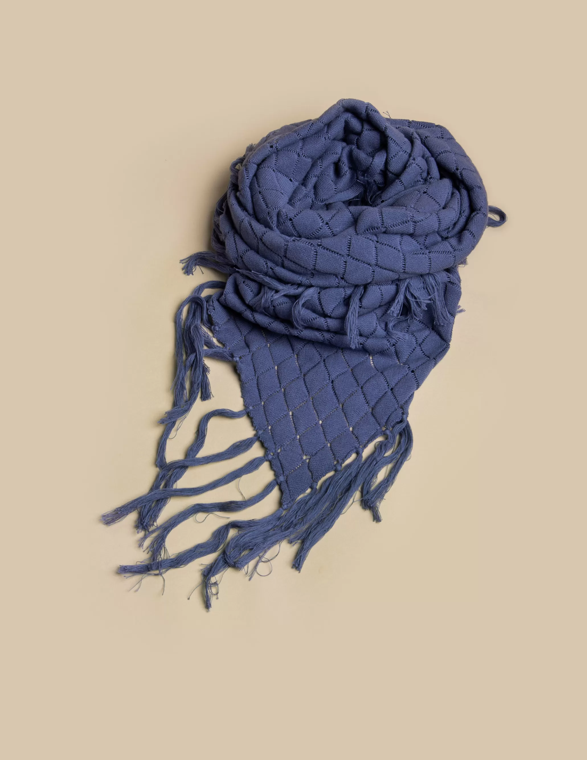 Nicoli BLUE KNIT SHAWL< Knitwear | Scarves & Shawls