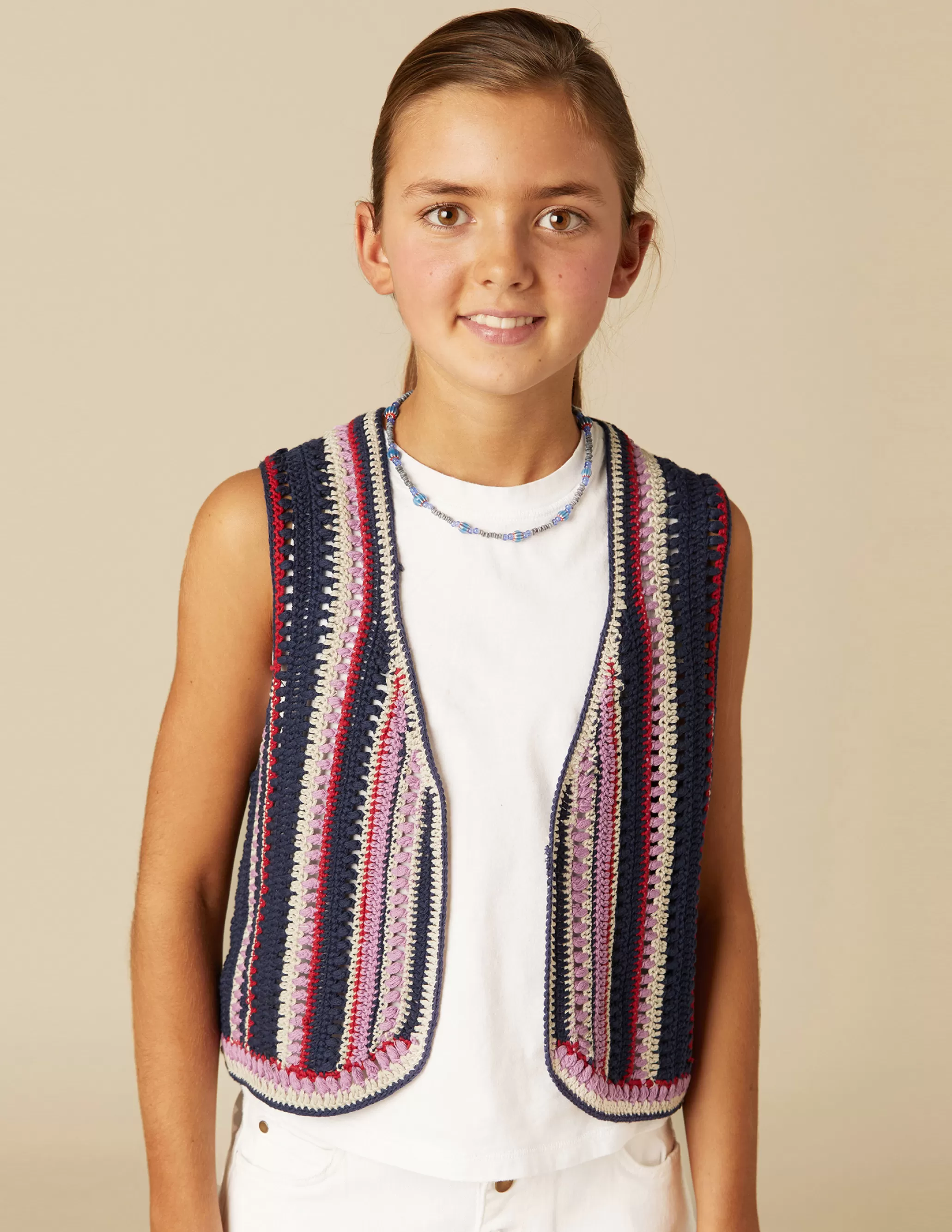 Nicoli BLUE KNIT VEST< Knitwear | Waistcoats