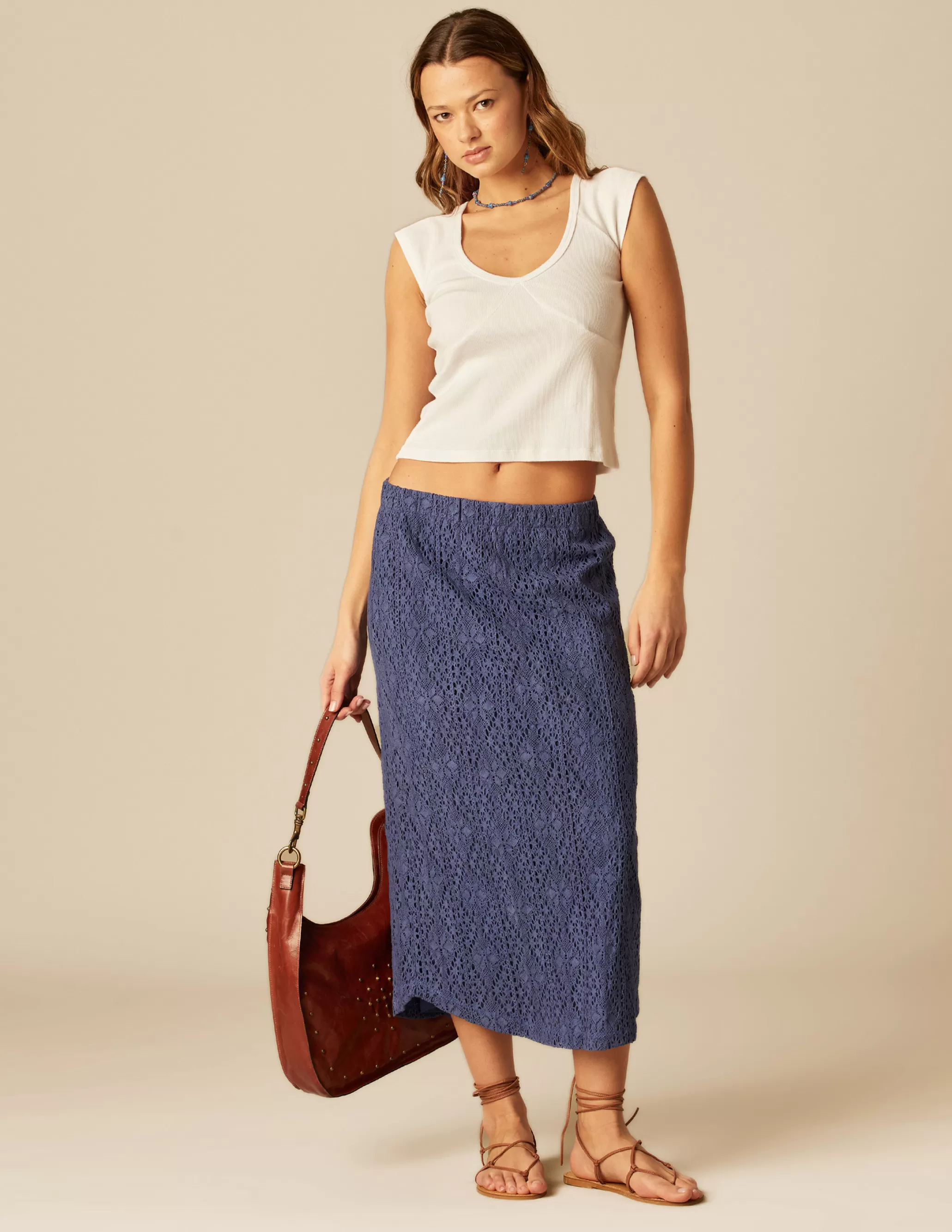 Nicoli BLUE LACE SKIRT< Skirts