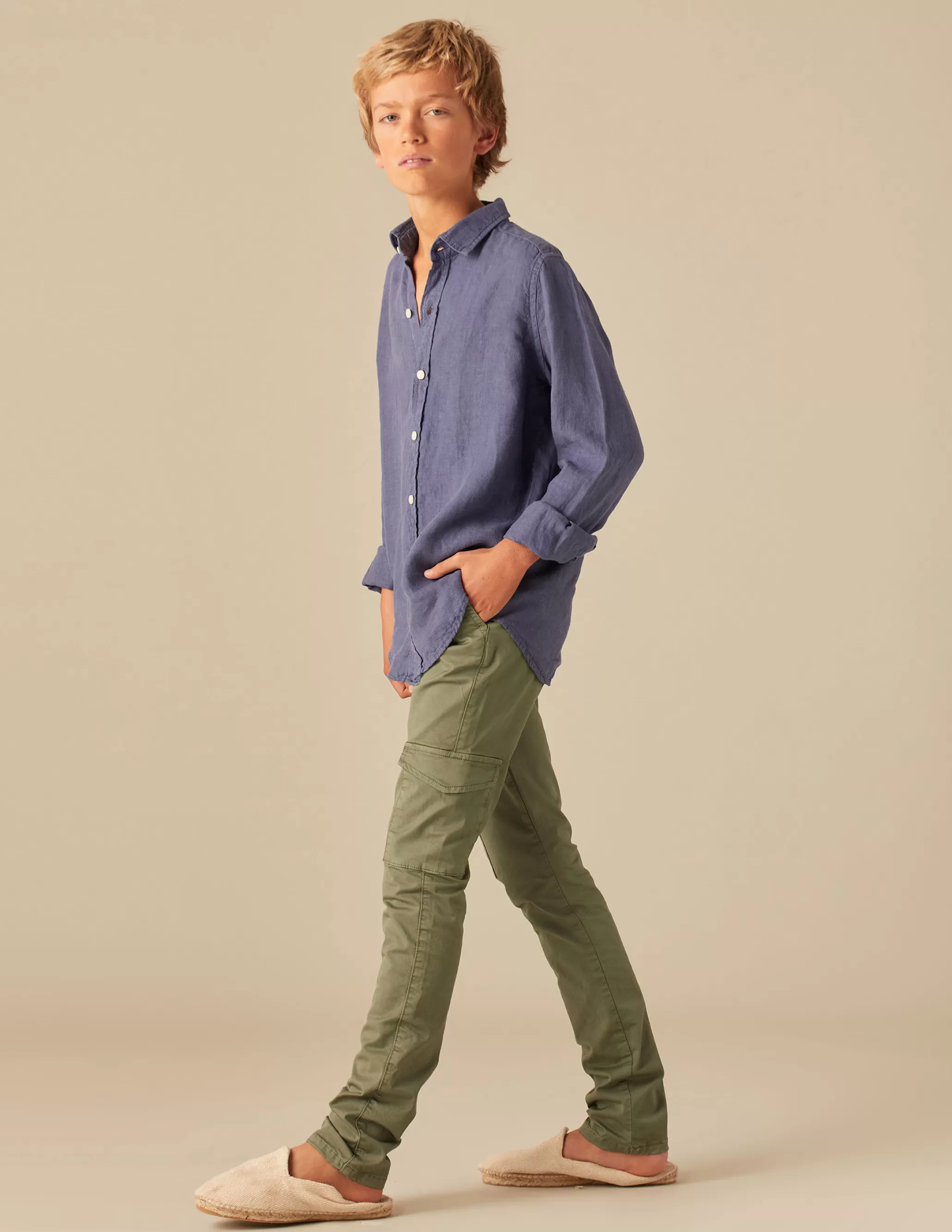 Nicoli BLUE LINEN SHIRT< Shirts