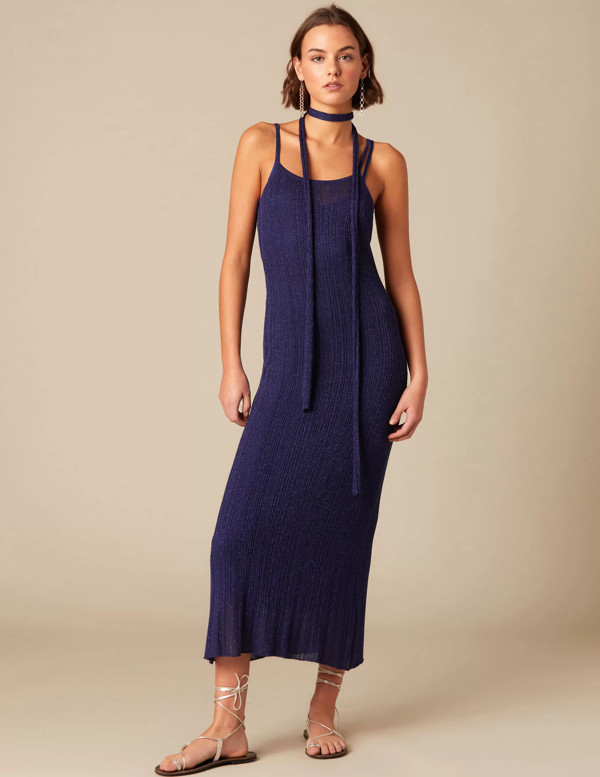 Nicoli BLUE MOTIF KNIT DRESS< Dresses