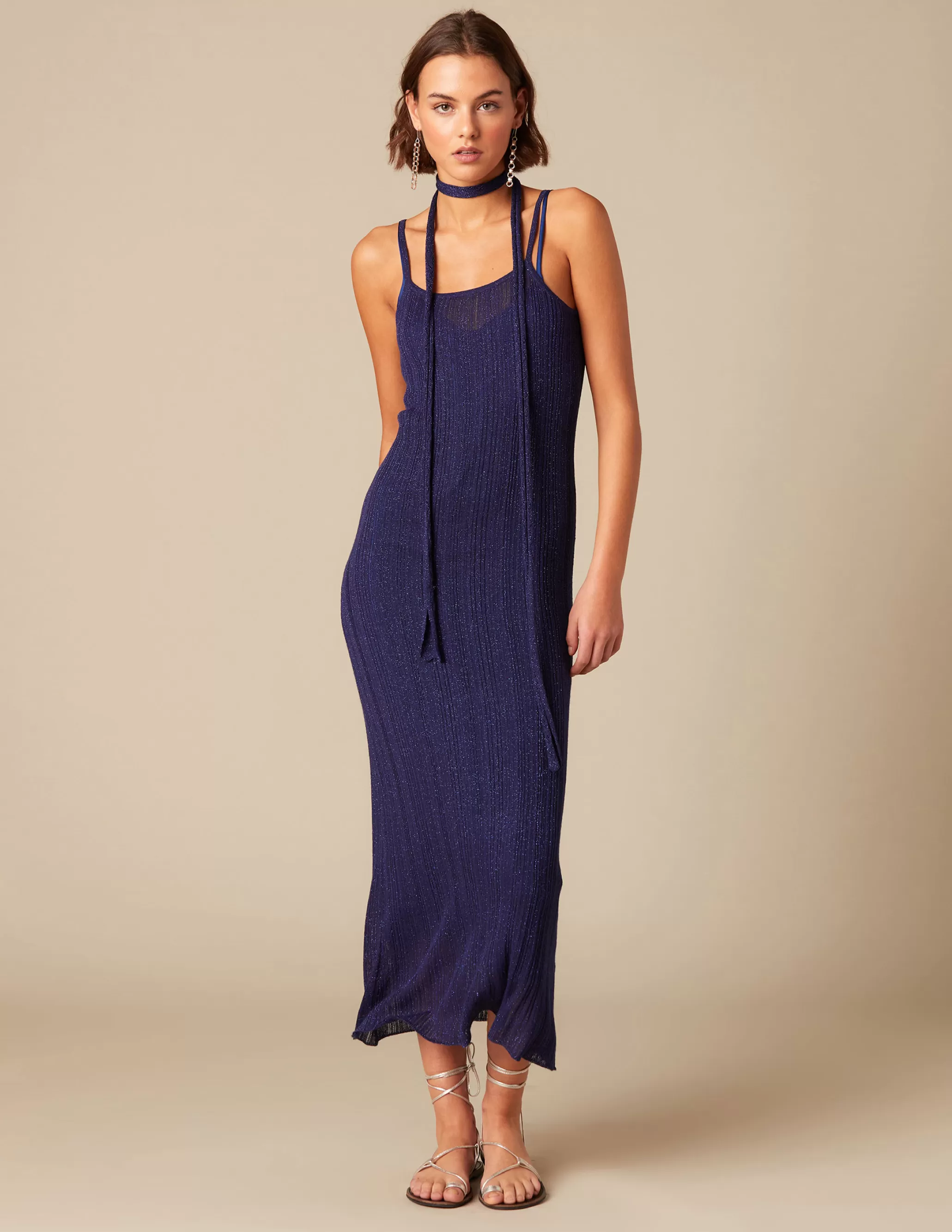 Nicoli BLUE MOTIF KNIT DRESS< Dresses