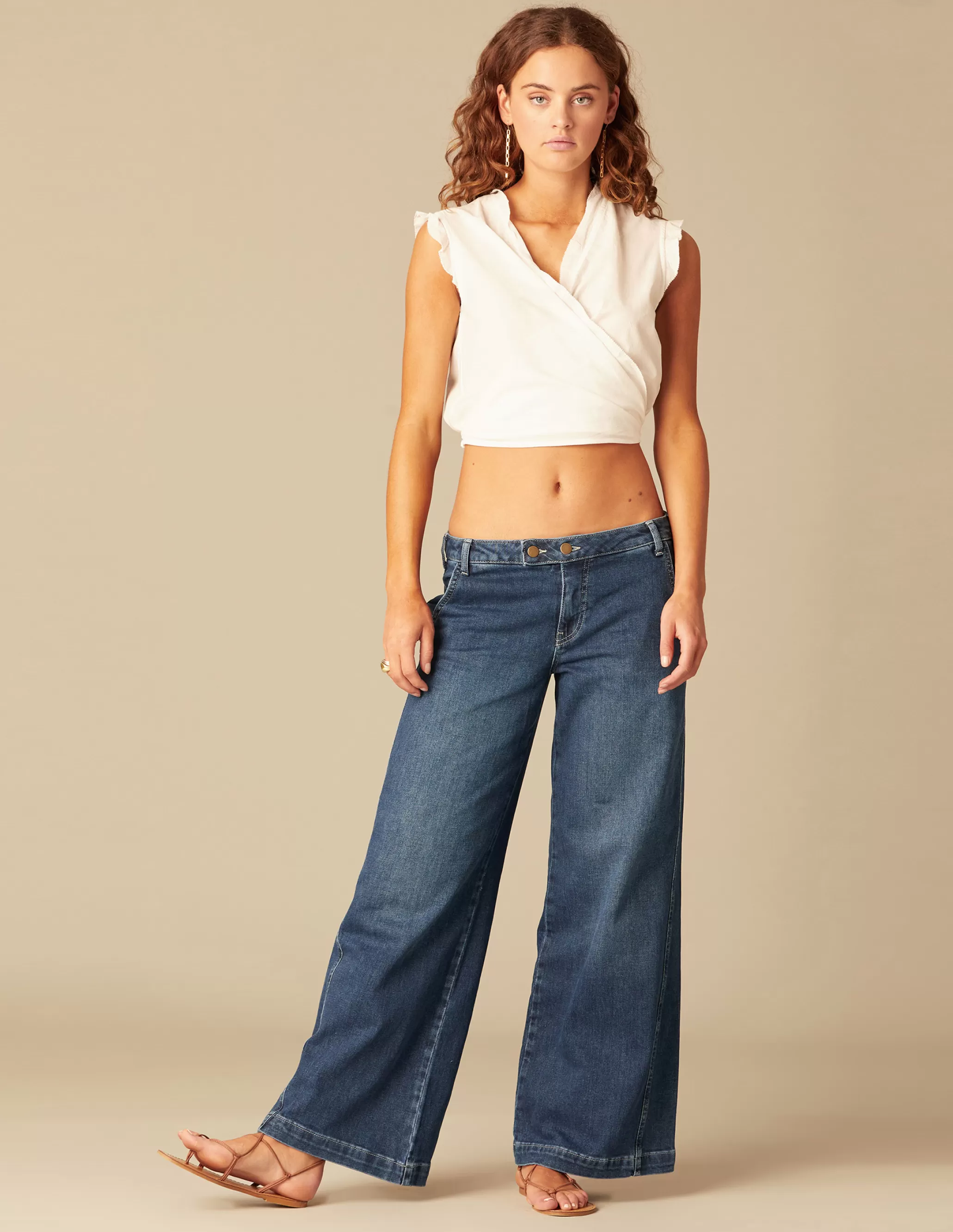 Nicoli BLUE NN EMBROIDERED TROUSERS< Trousers | Denim