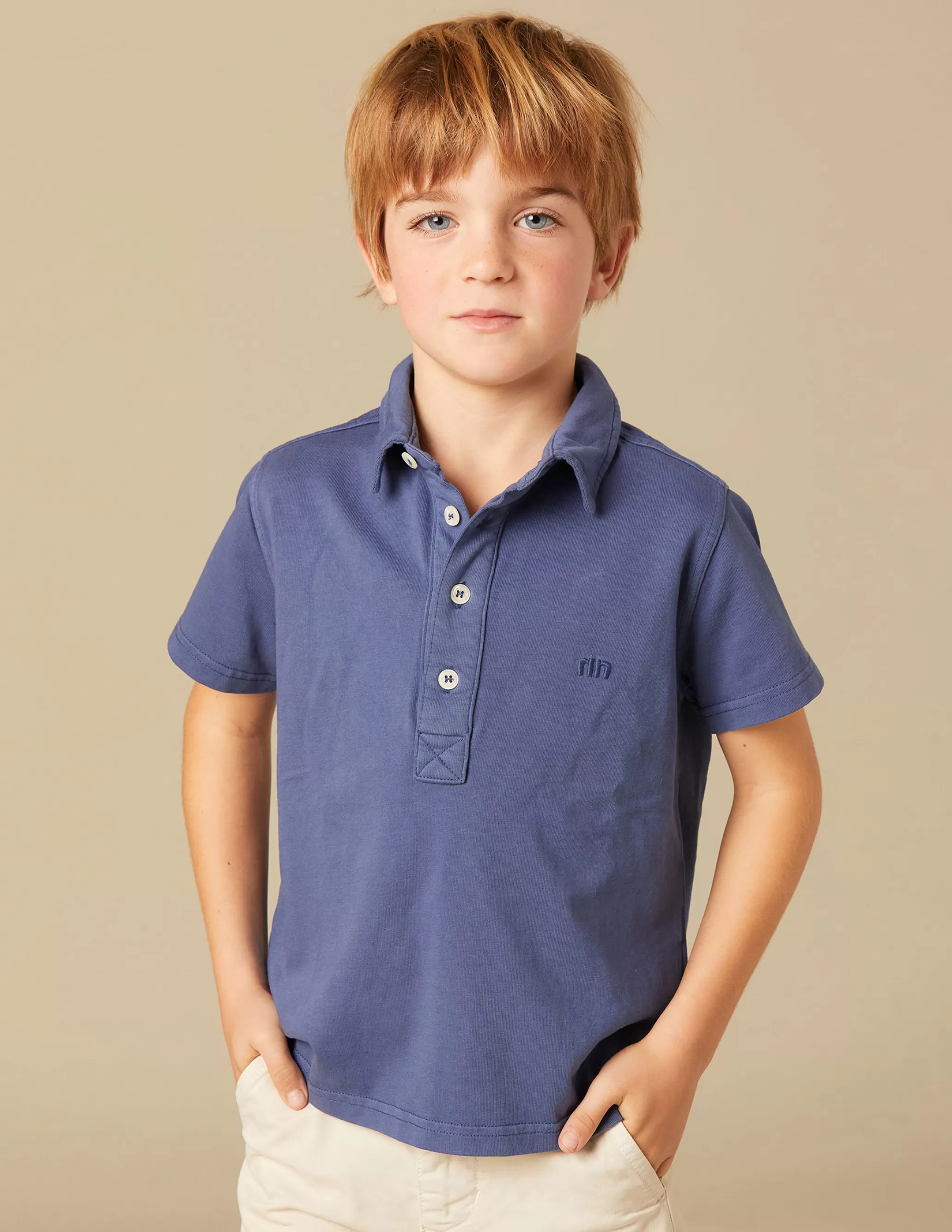 Nicoli BLUE POLO SHIRT<BOY Polos