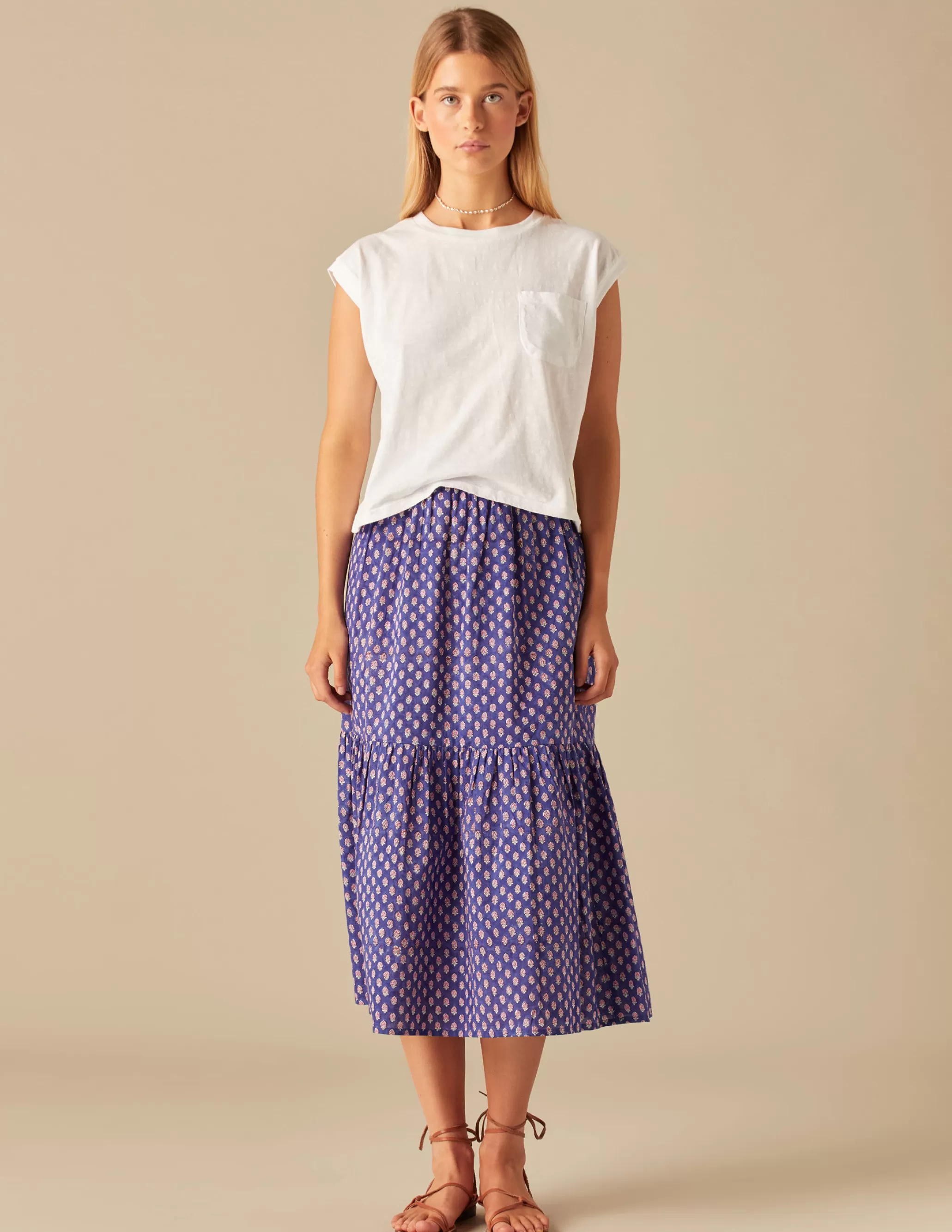 Nicoli BLUE PRINT SKIRT< Skirts