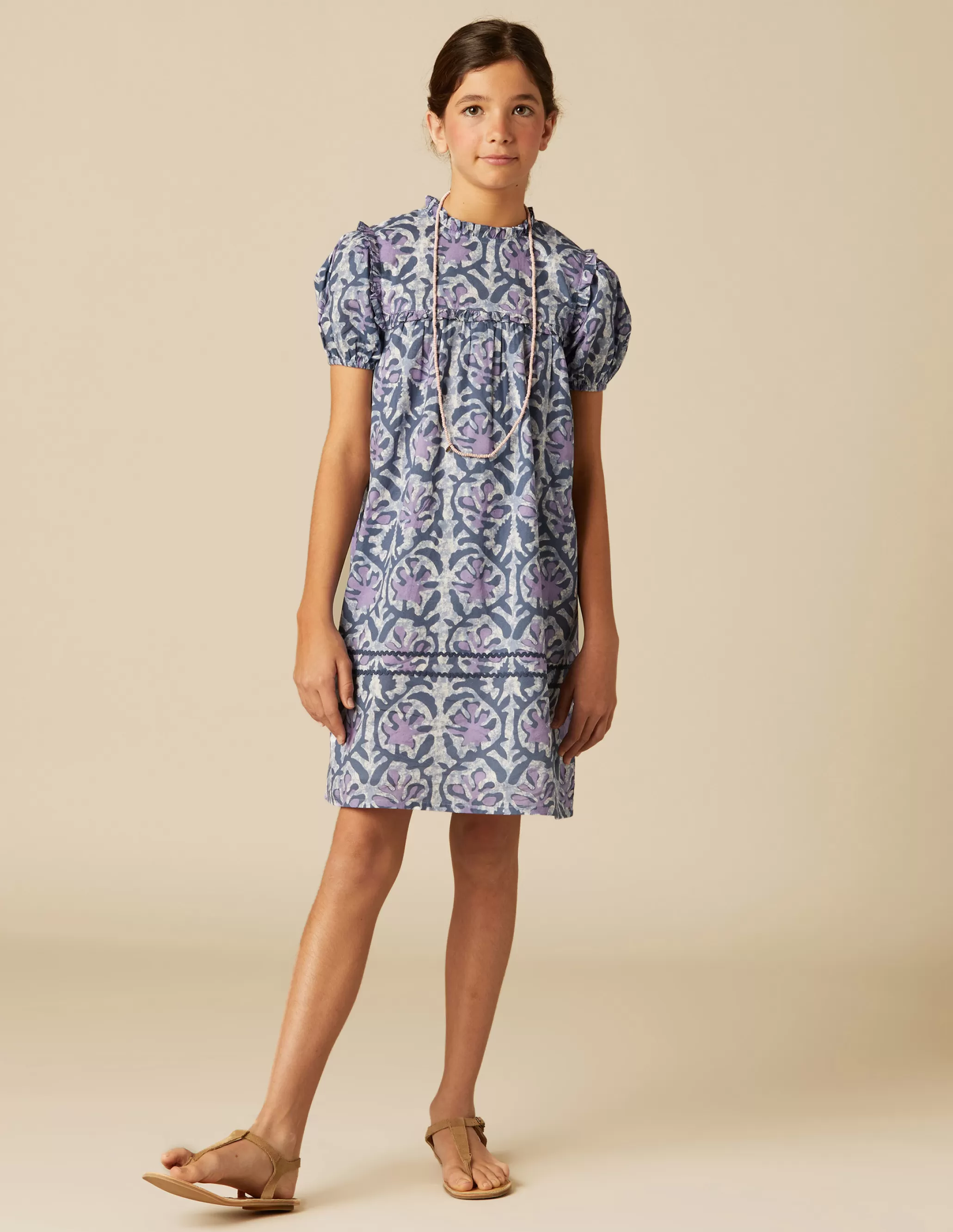 Nicoli BLUE PRINTED DRESS< Dresses