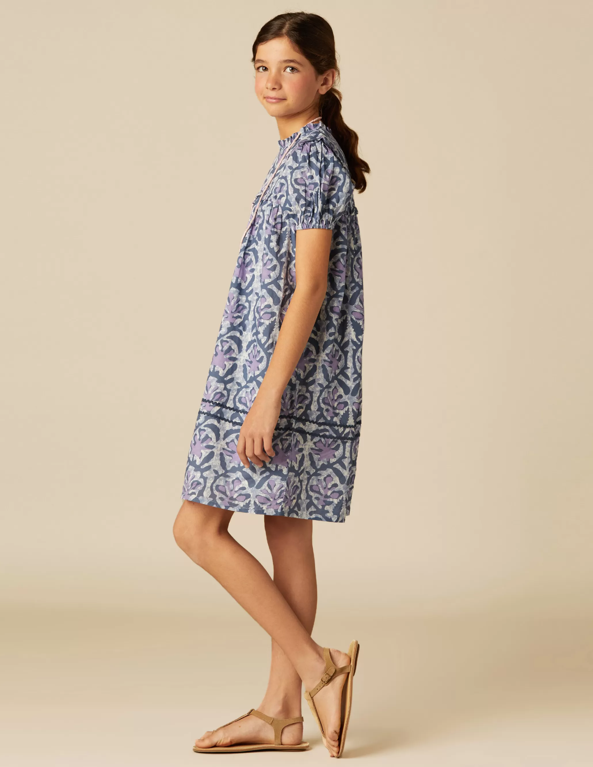 Nicoli BLUE PRINTED DRESS< Dresses