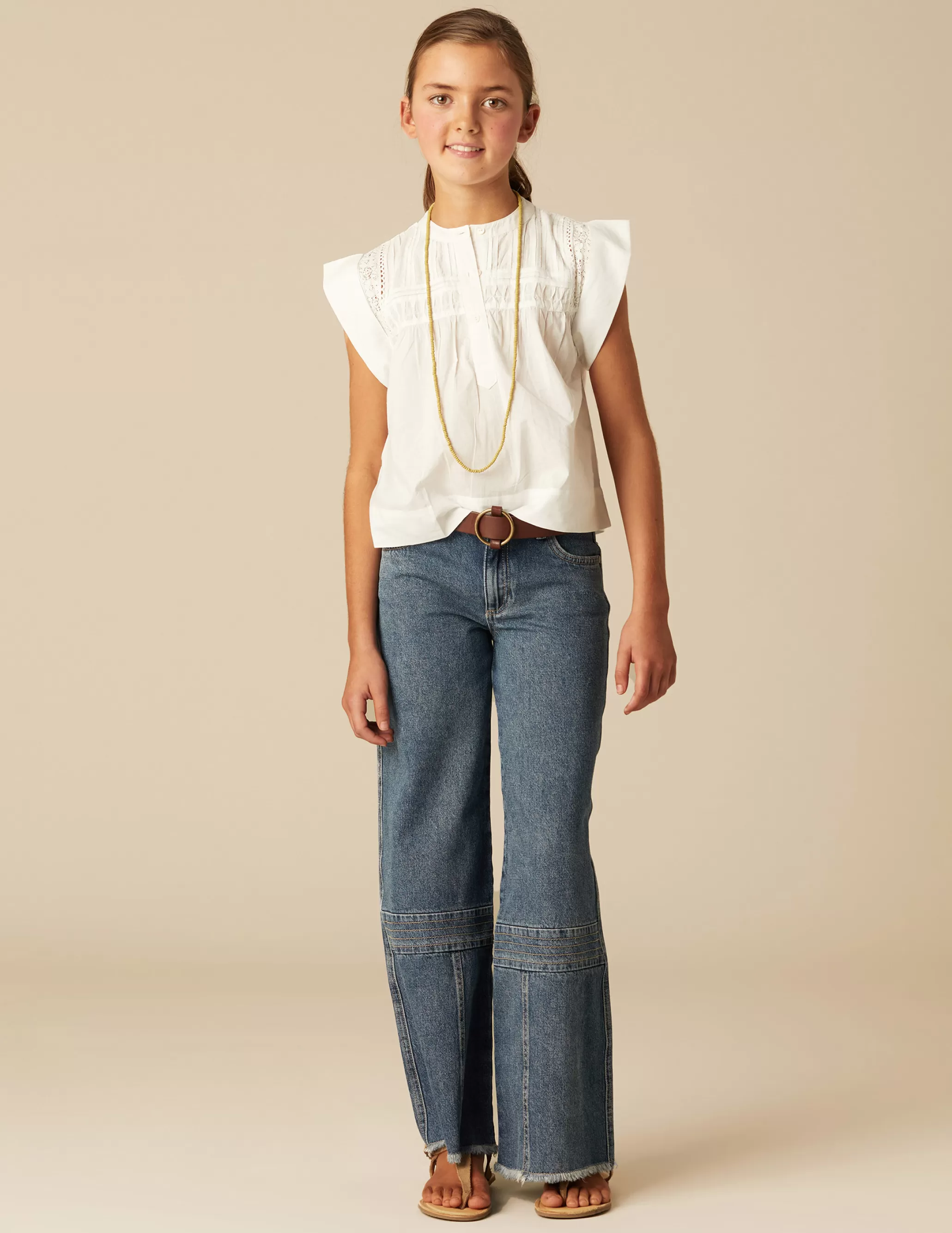 Nicoli BLUE SEAMED JEANS< Trousers | Denim