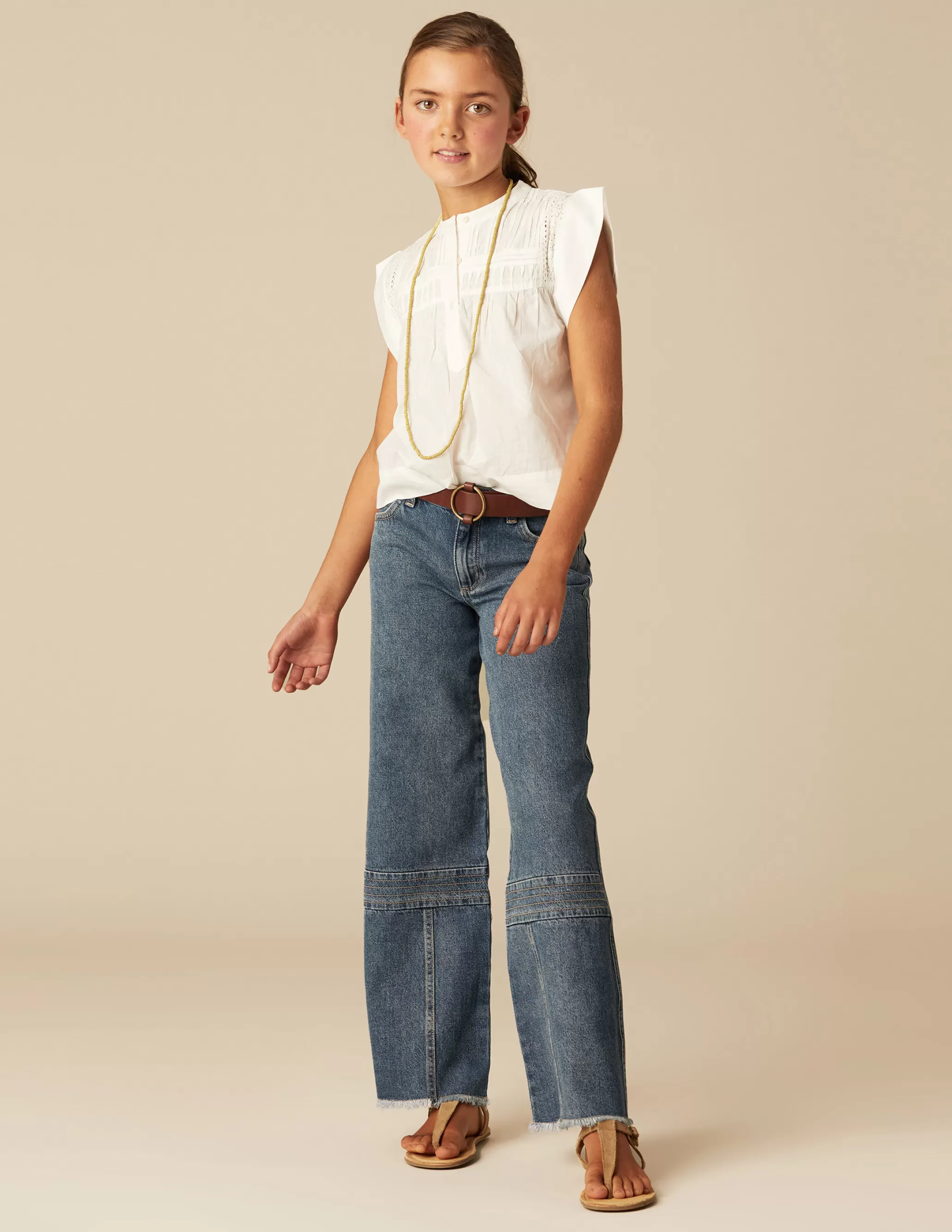 Nicoli BLUE SEAMED JEANS< Trousers | Denim