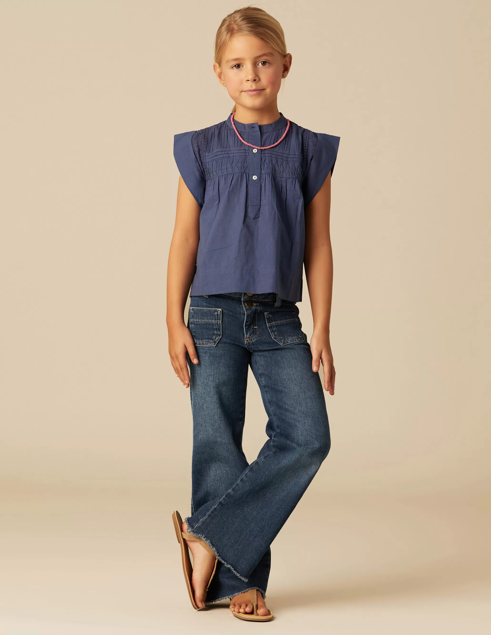 Nicoli BLUE SLEEVELESS SHIRT< Shirts