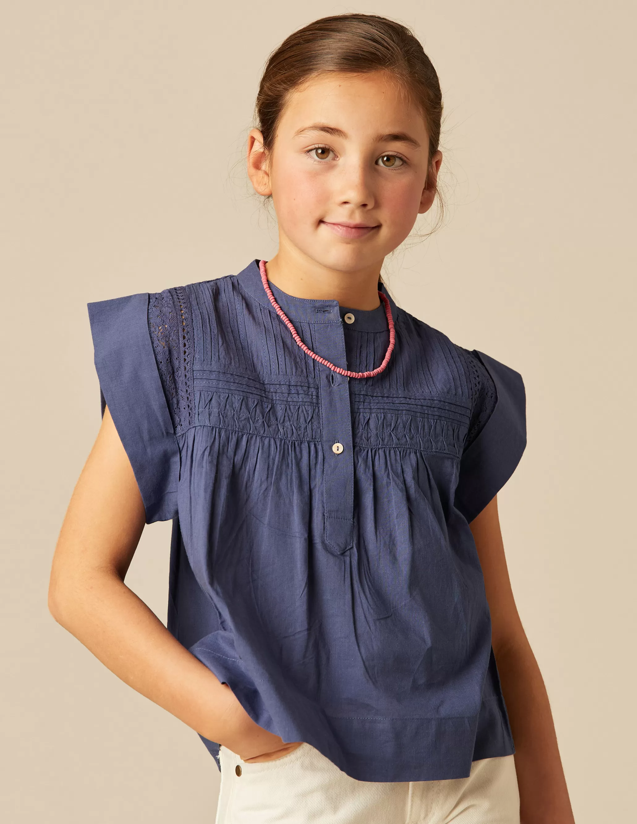 Nicoli BLUE SLEEVELESS SHIRT< Shirts