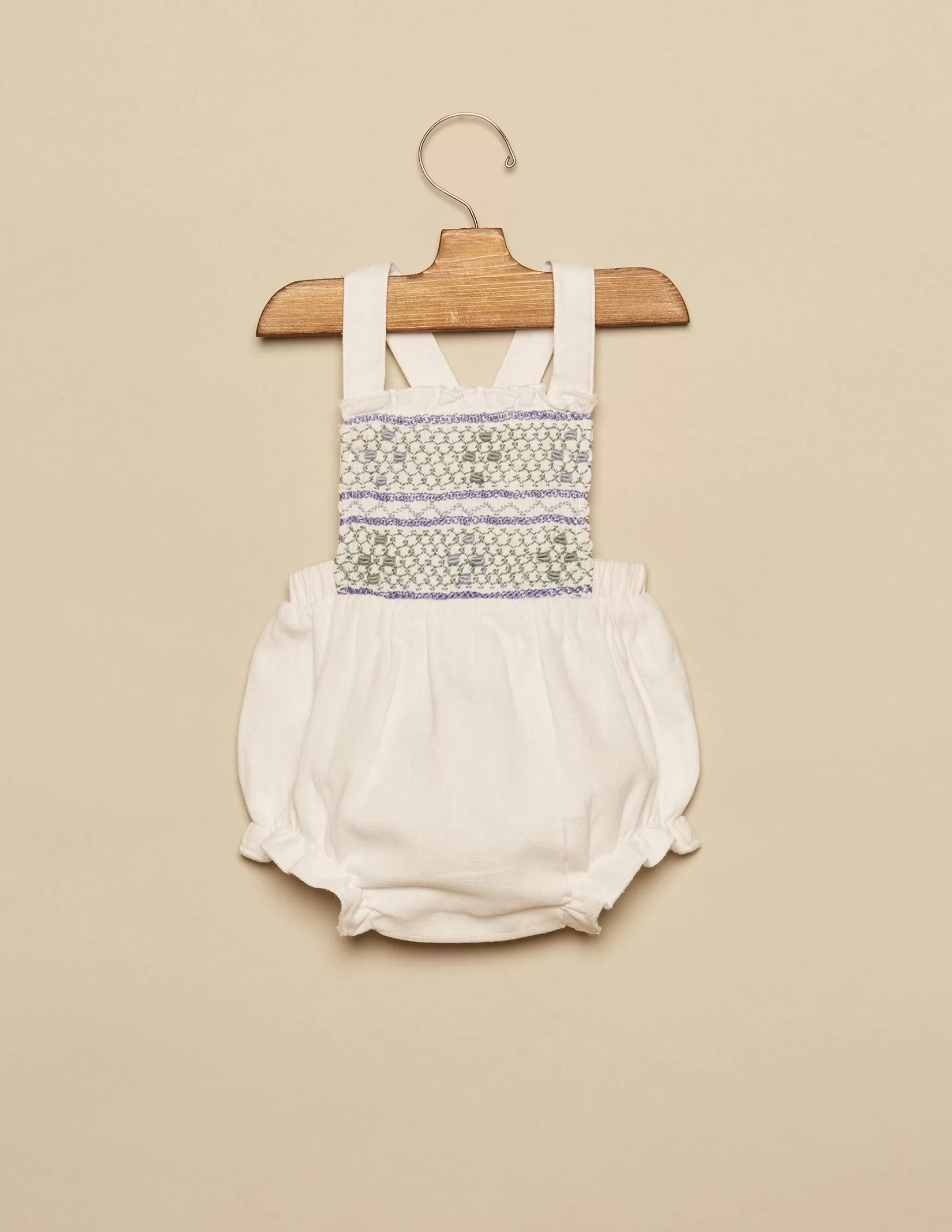 Nicoli BLUE SMOCKED PLAYSUIT< Playsuits & Dungarees