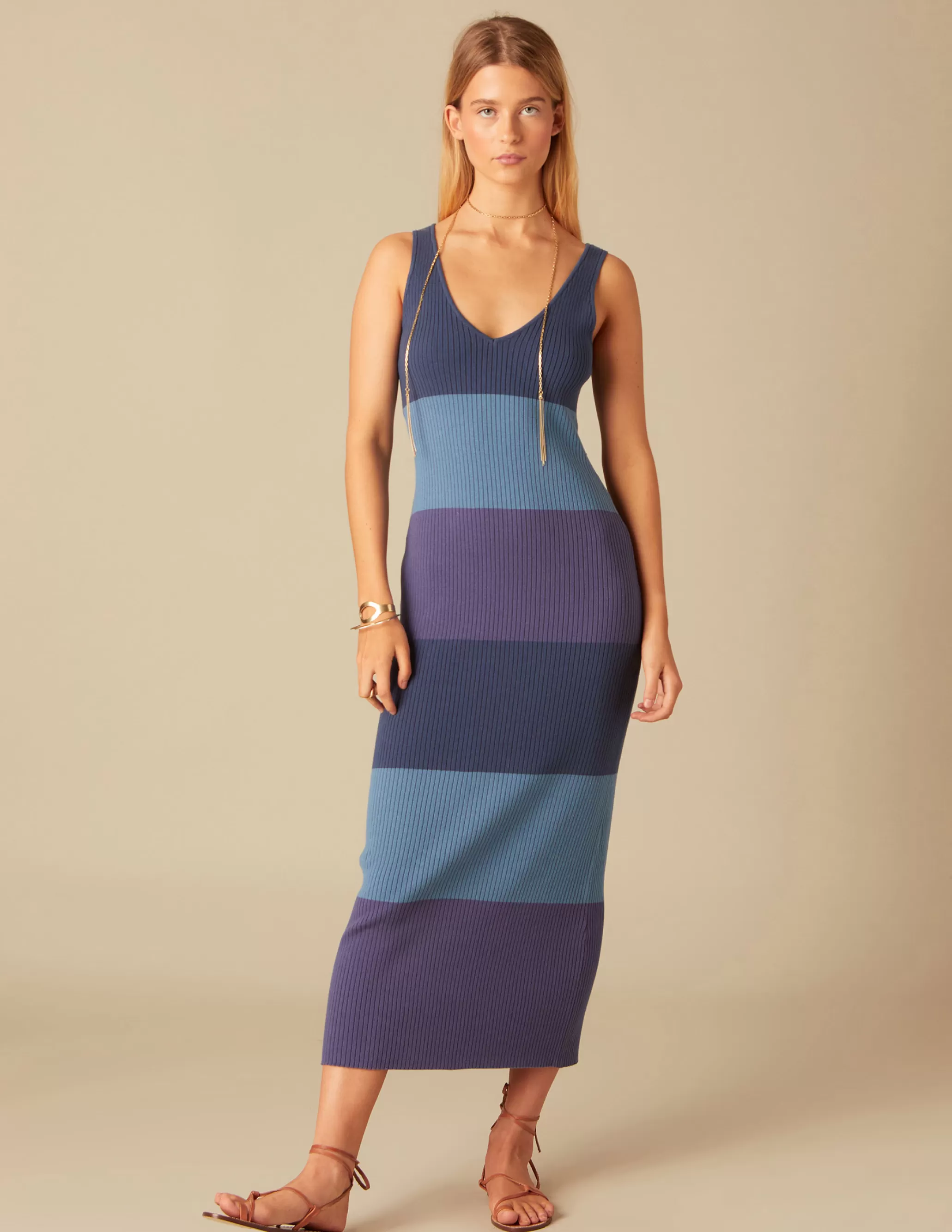 Nicoli BLUE STRIPED DRESS< Dresses