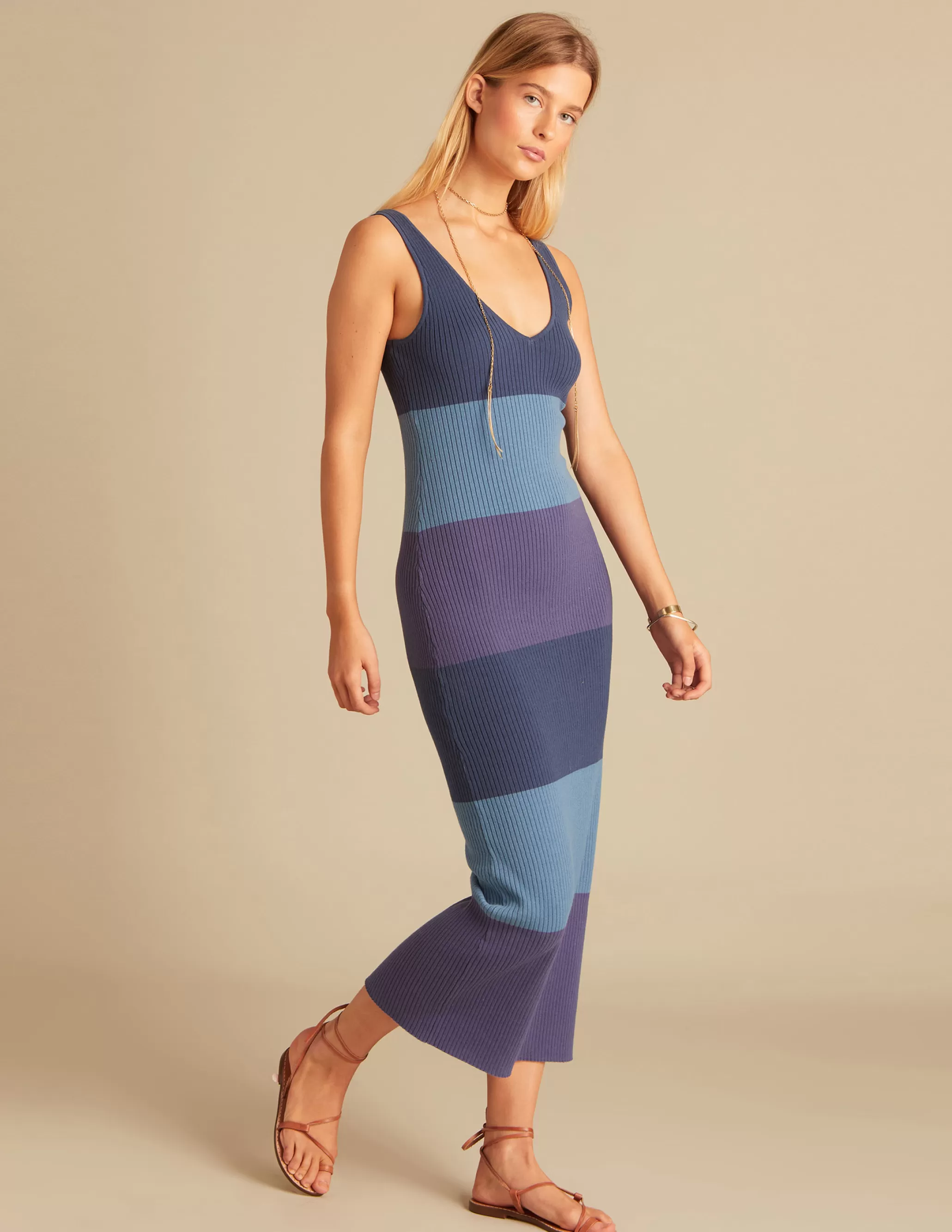 Nicoli BLUE STRIPED DRESS< Dresses