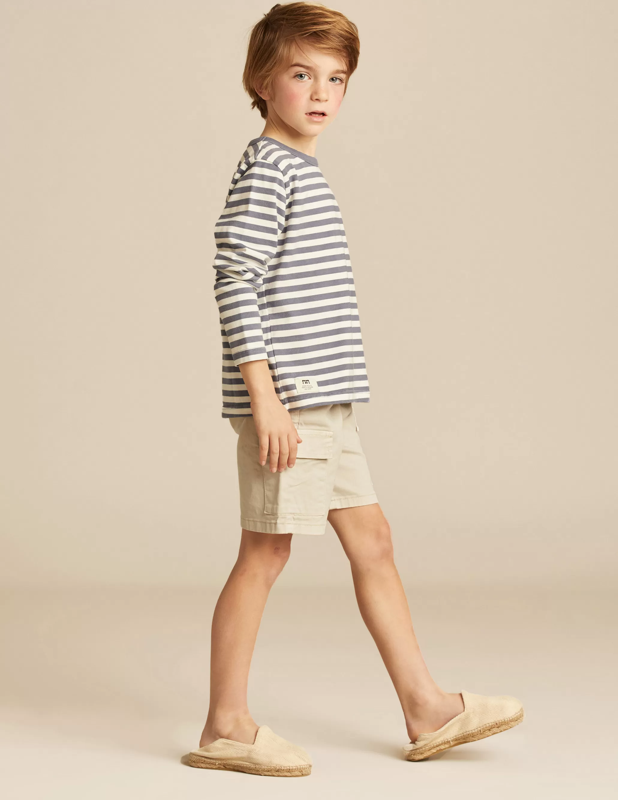 Nicoli BLUE STRIPED LONG-SLEEVED T-SHIRT<BOY T-shirts