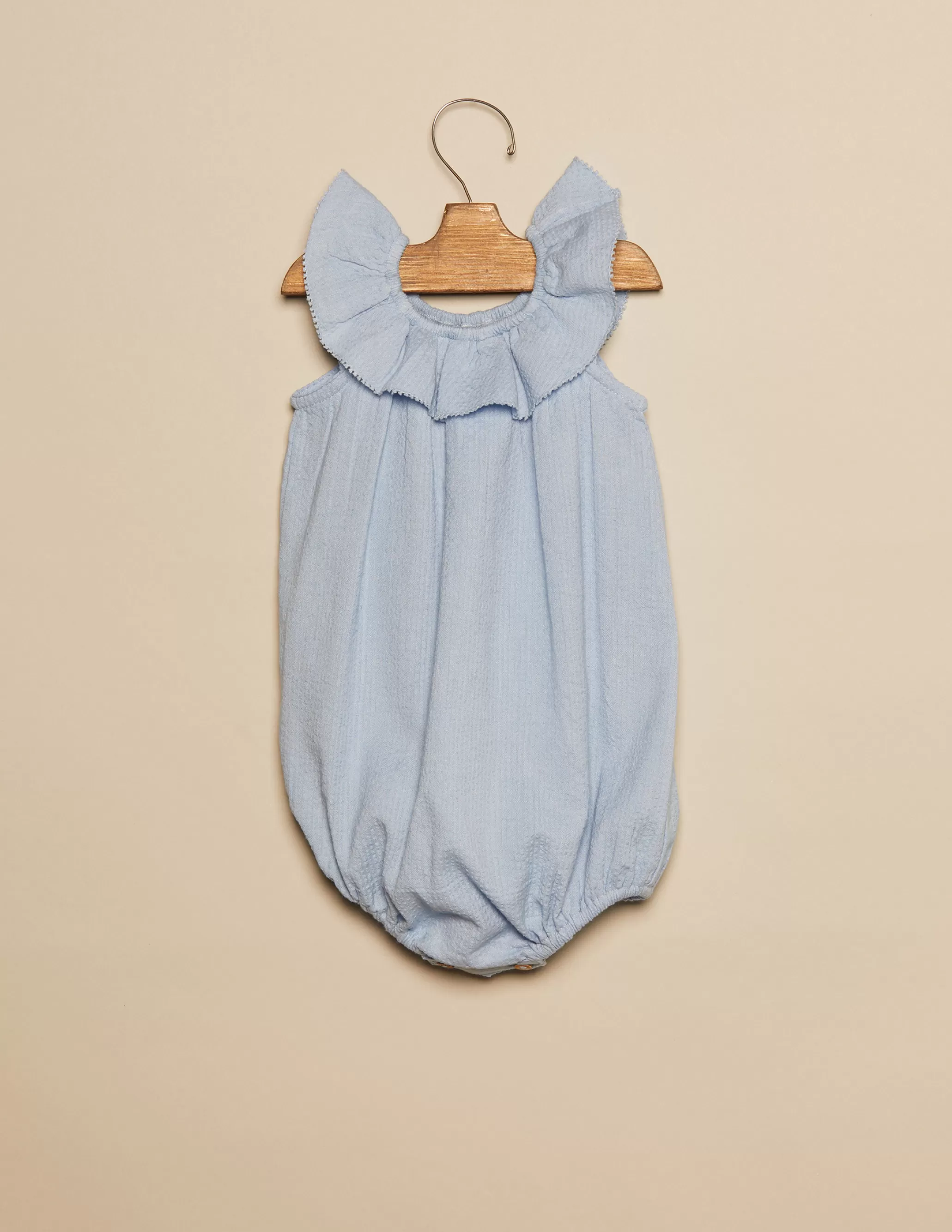 Nicoli BLUE TEXTURED PLAYSUIT< Playsuits & Dungarees