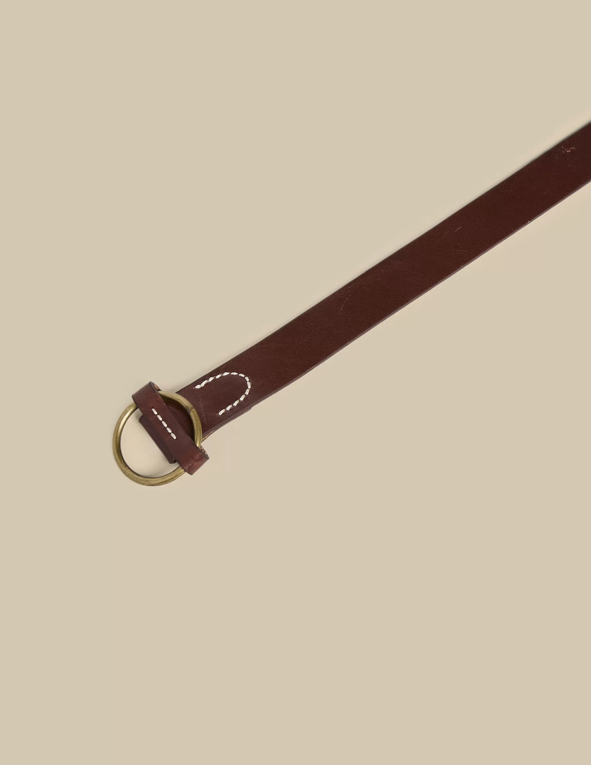 Nicoli Brown Leather Round Buckle Belt< Belts | Belts