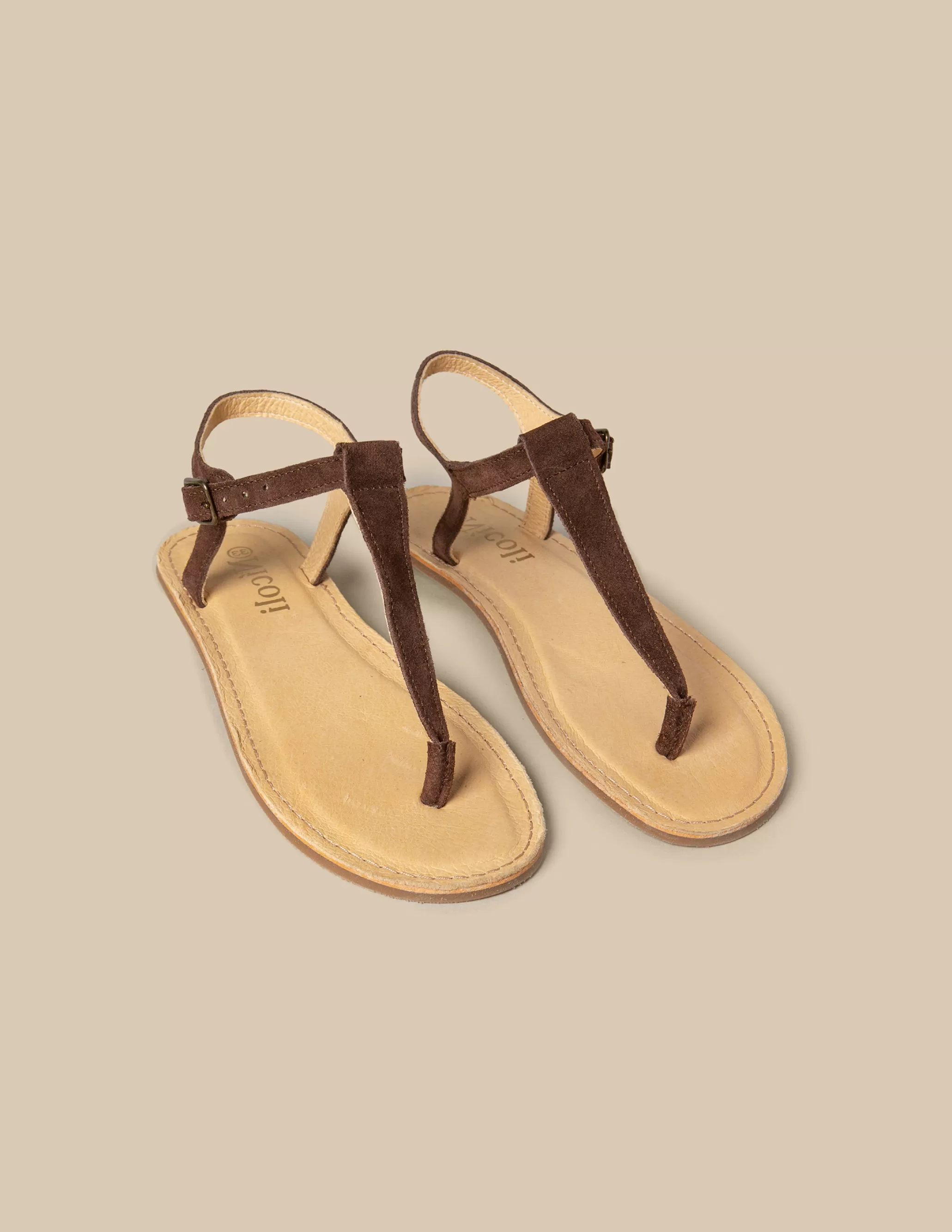 Nicoli Brown Leather Sandal< Shoes