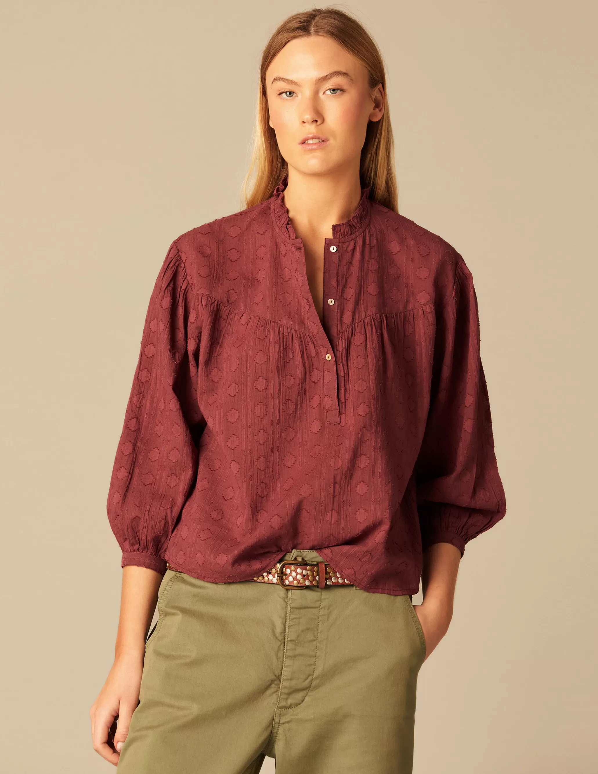 Nicoli BROWN SHIRT< Shirts & Blouses