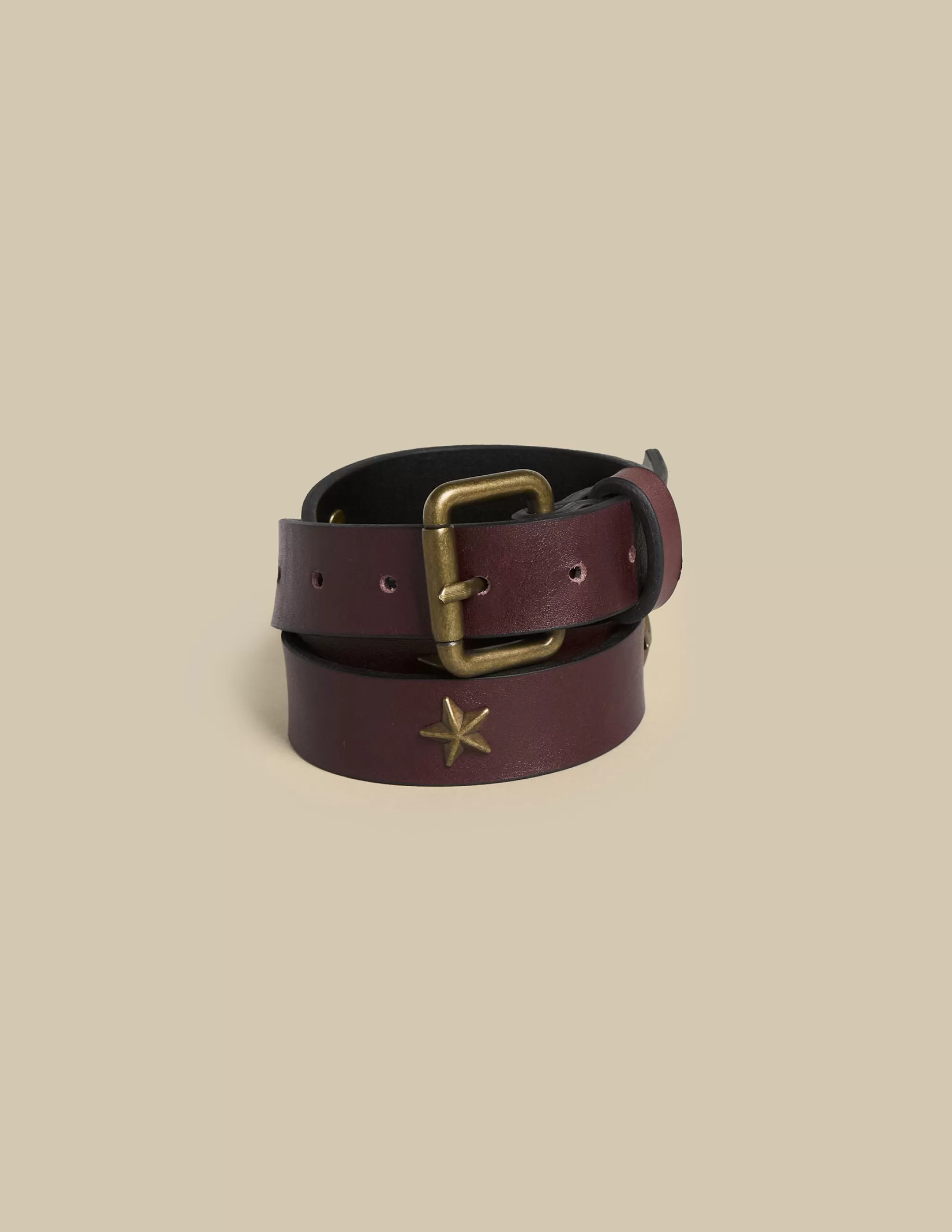 Nicoli Brown Stars Belt< Belts | Belts