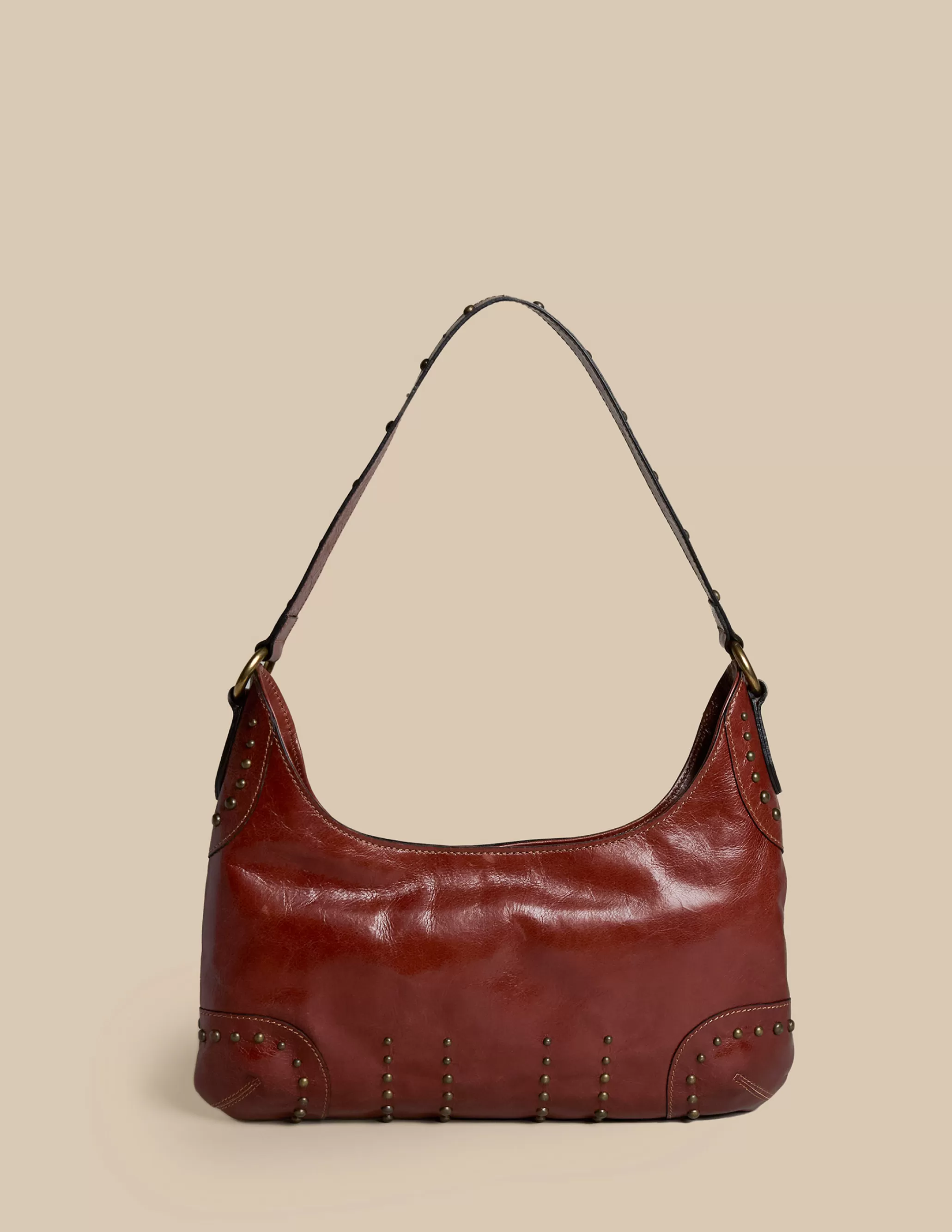 Nicoli BROWN STUDDED ROCK BAG< Bags