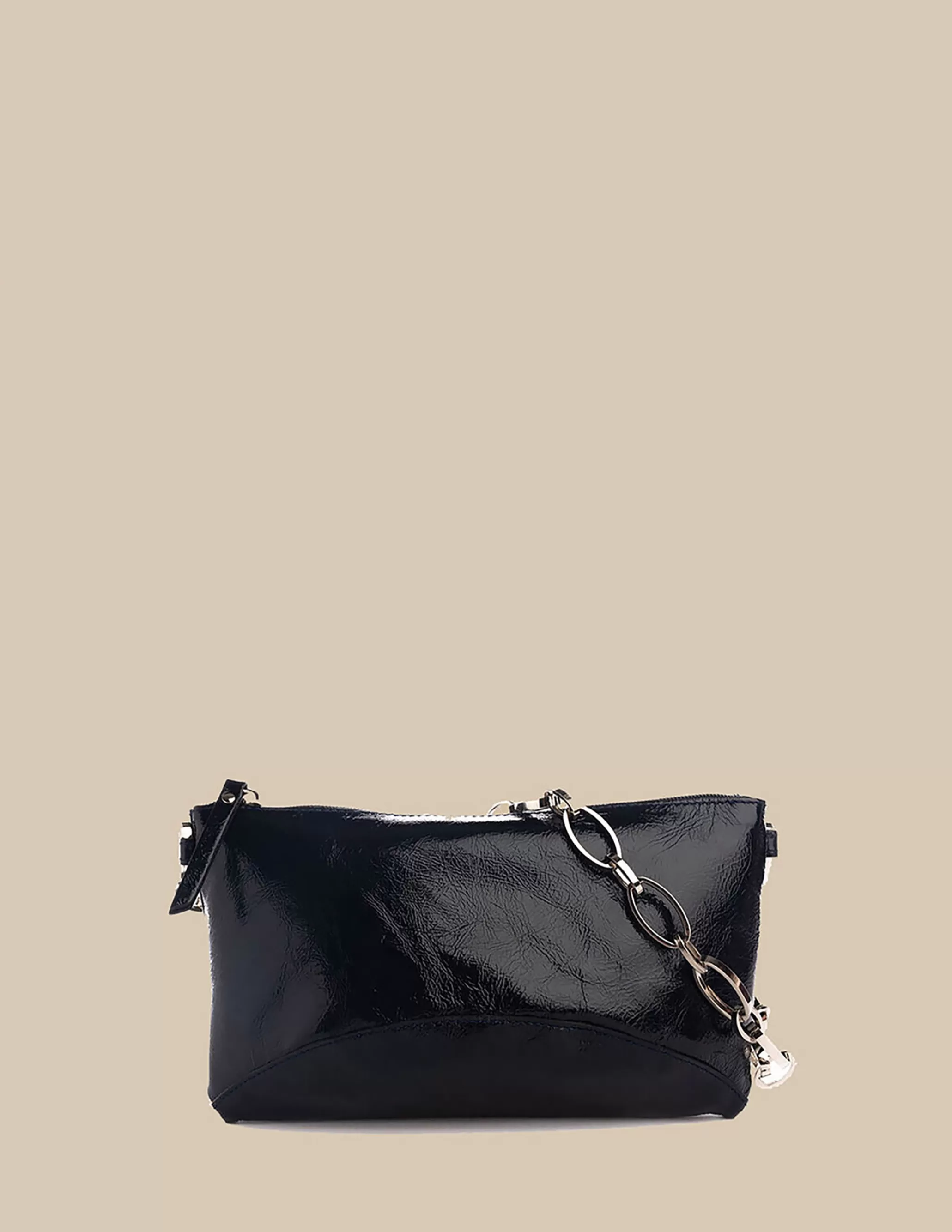 Nicoli Dark Blue Glossy Bag< Bags