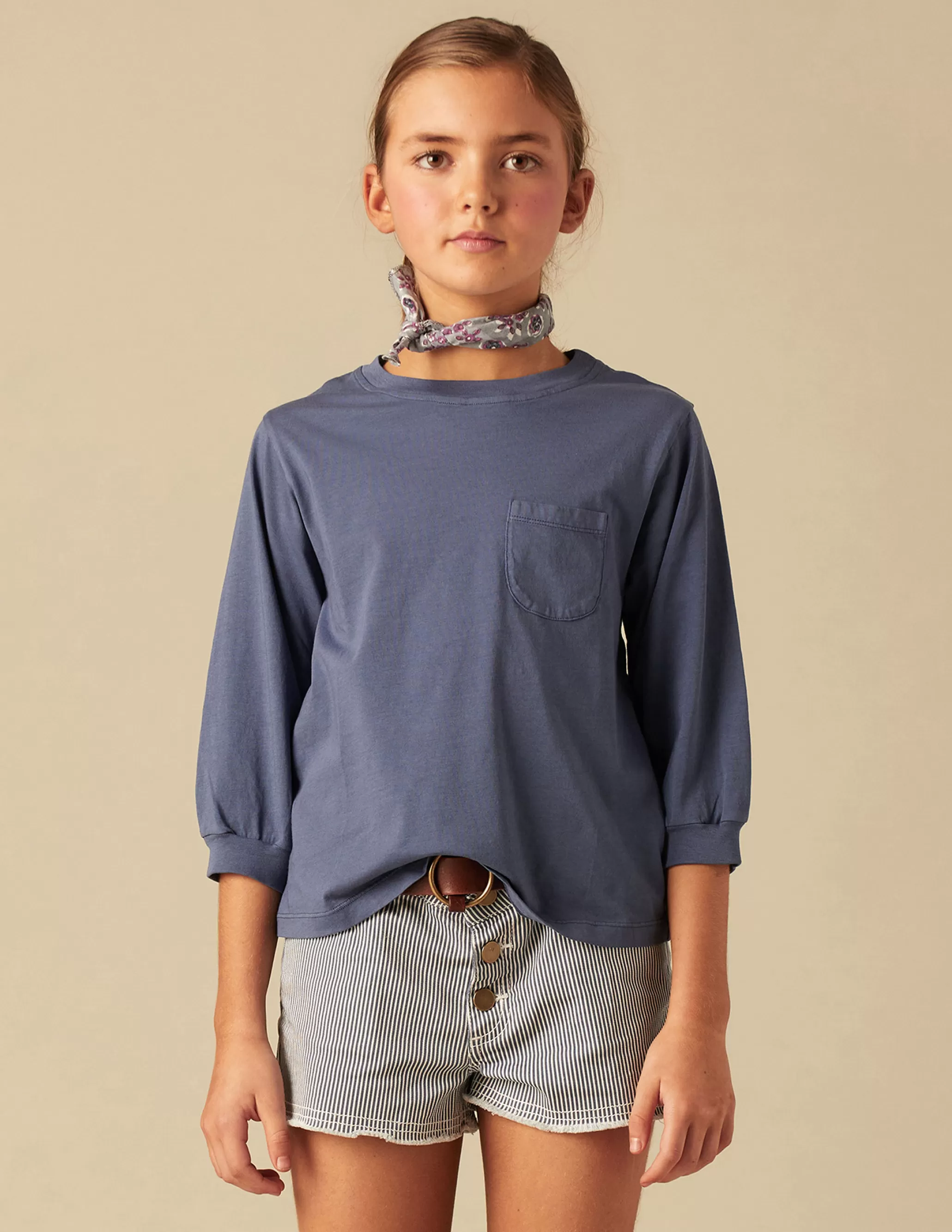 Nicoli DARK BLUE LONG-SLEEVED SHIRT< T-shirts