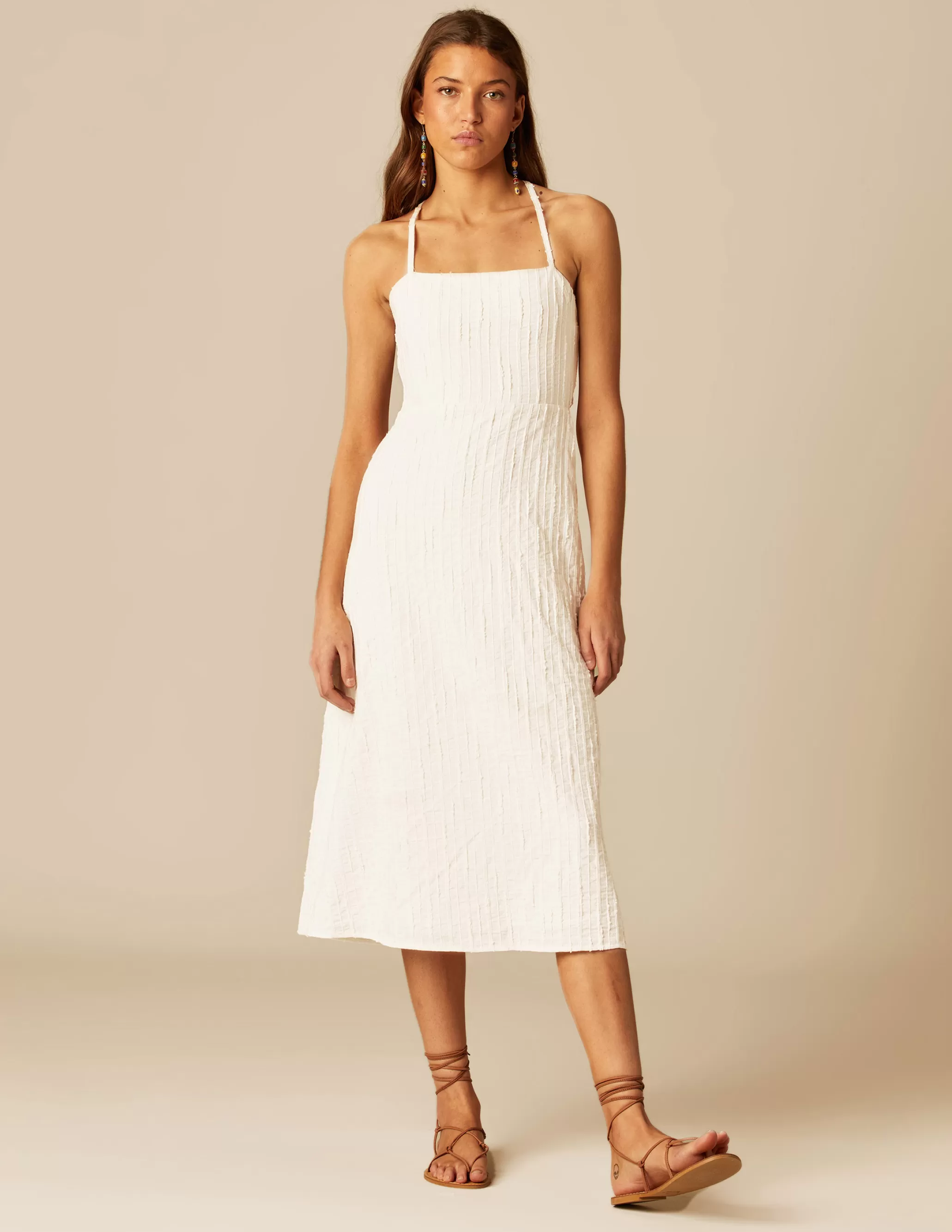 Nicoli ECRY TEXTURED DRESS< Dresses