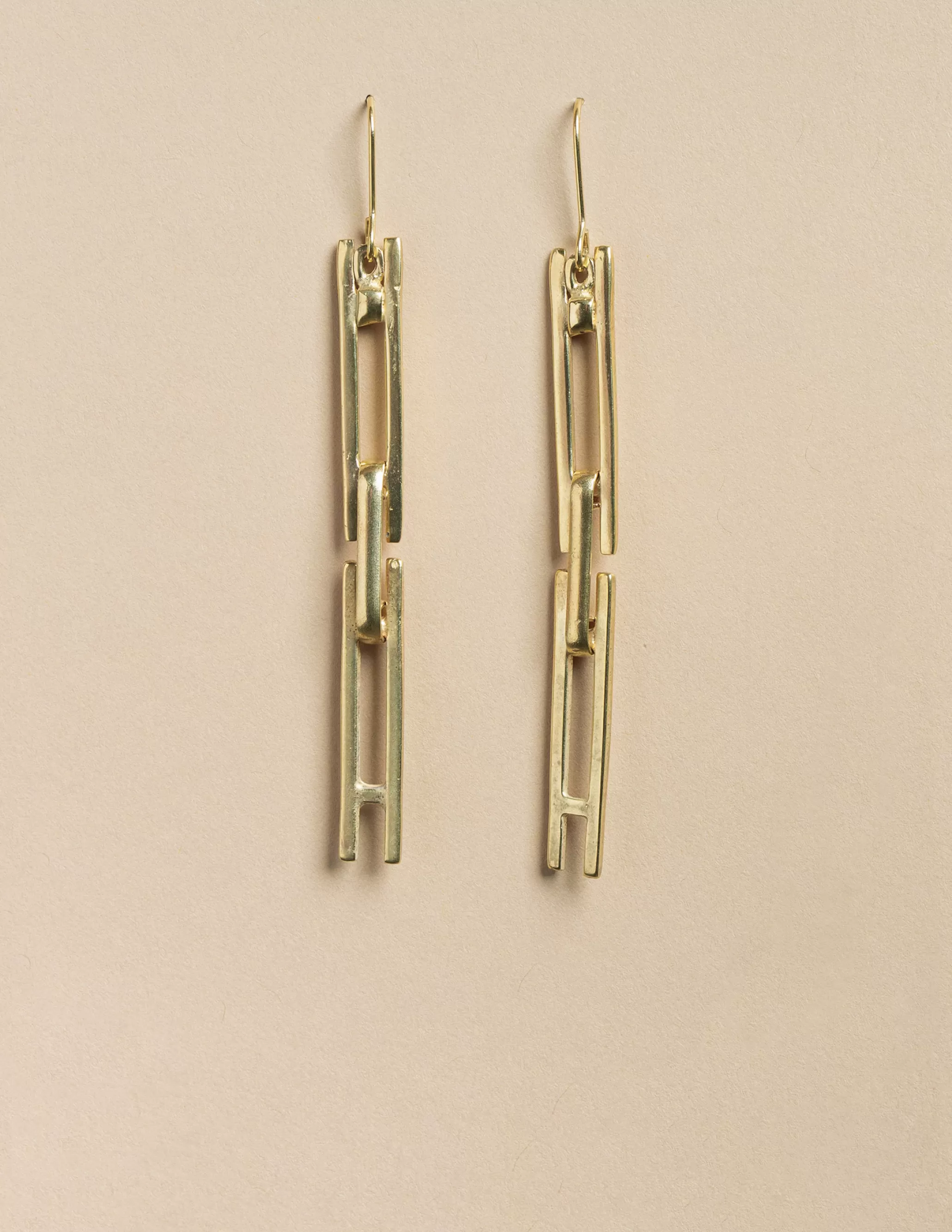 Nicoli GOLD 'H' EARRINGS< Earrings